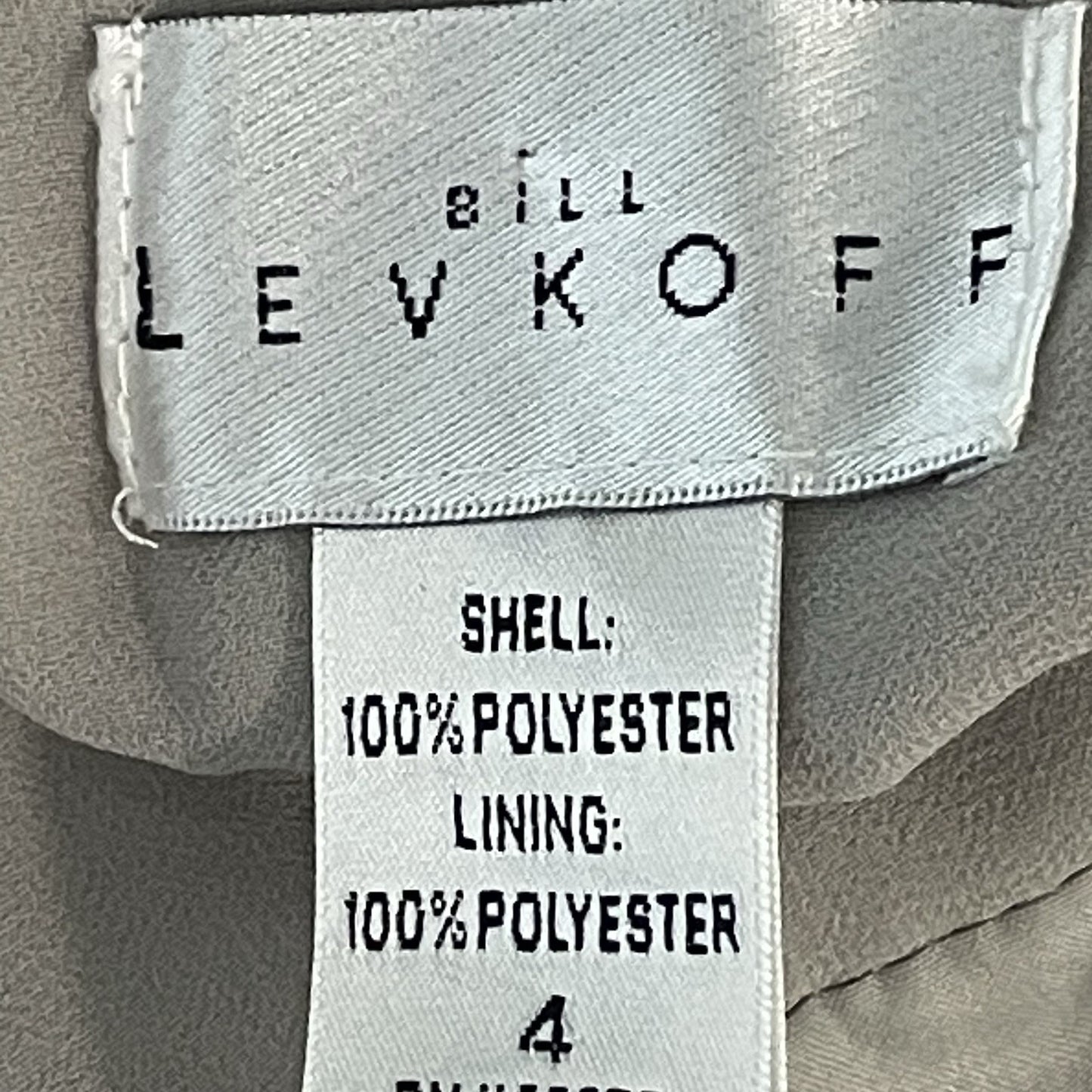 Bill Levkoff Grey Chiffon Sleeveless Padded A Line Prom Maxi Gown Dress Size 4
