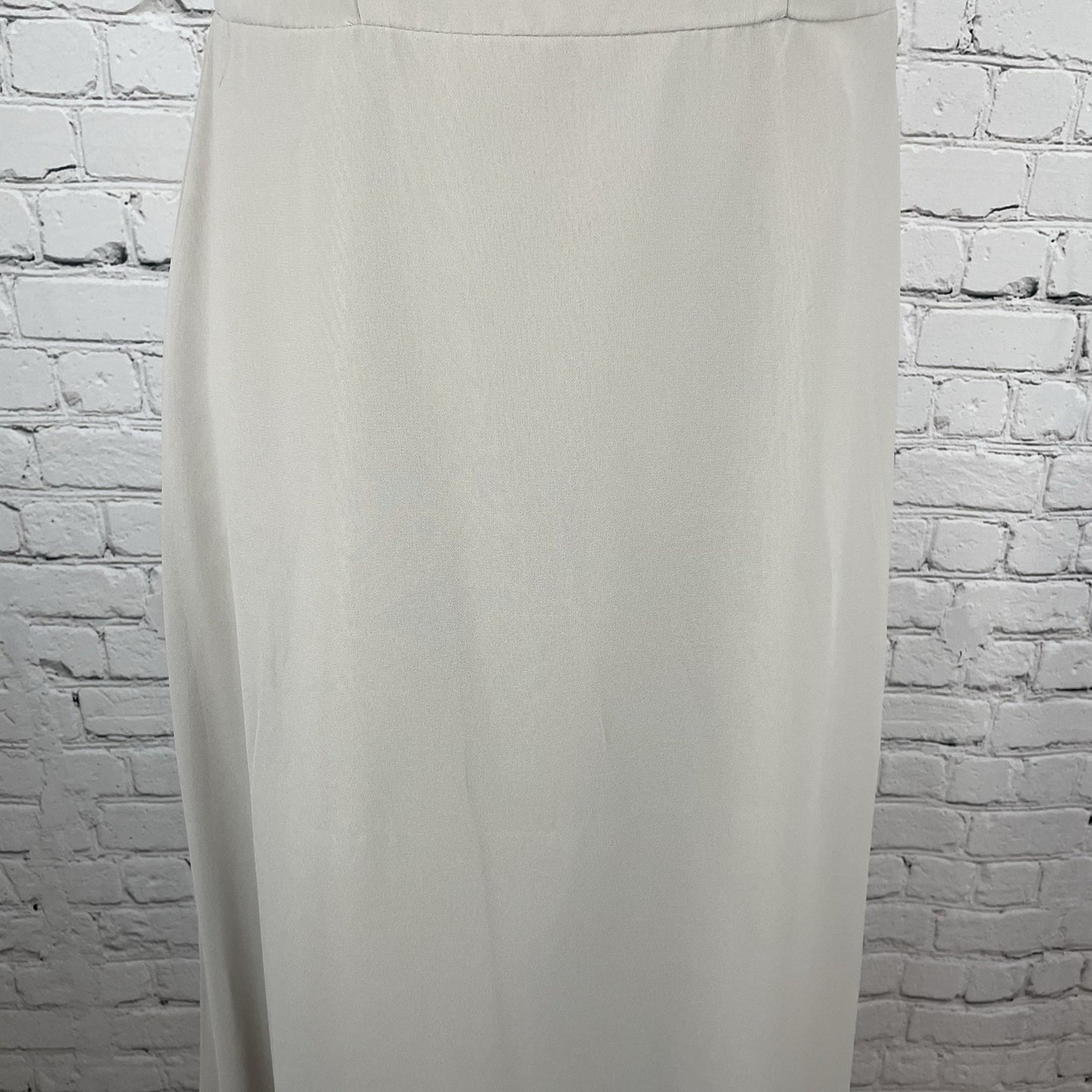 Bill Levkoff Grey Chiffon Sleeveless Padded A Line Prom Maxi Gown Dress Size 4