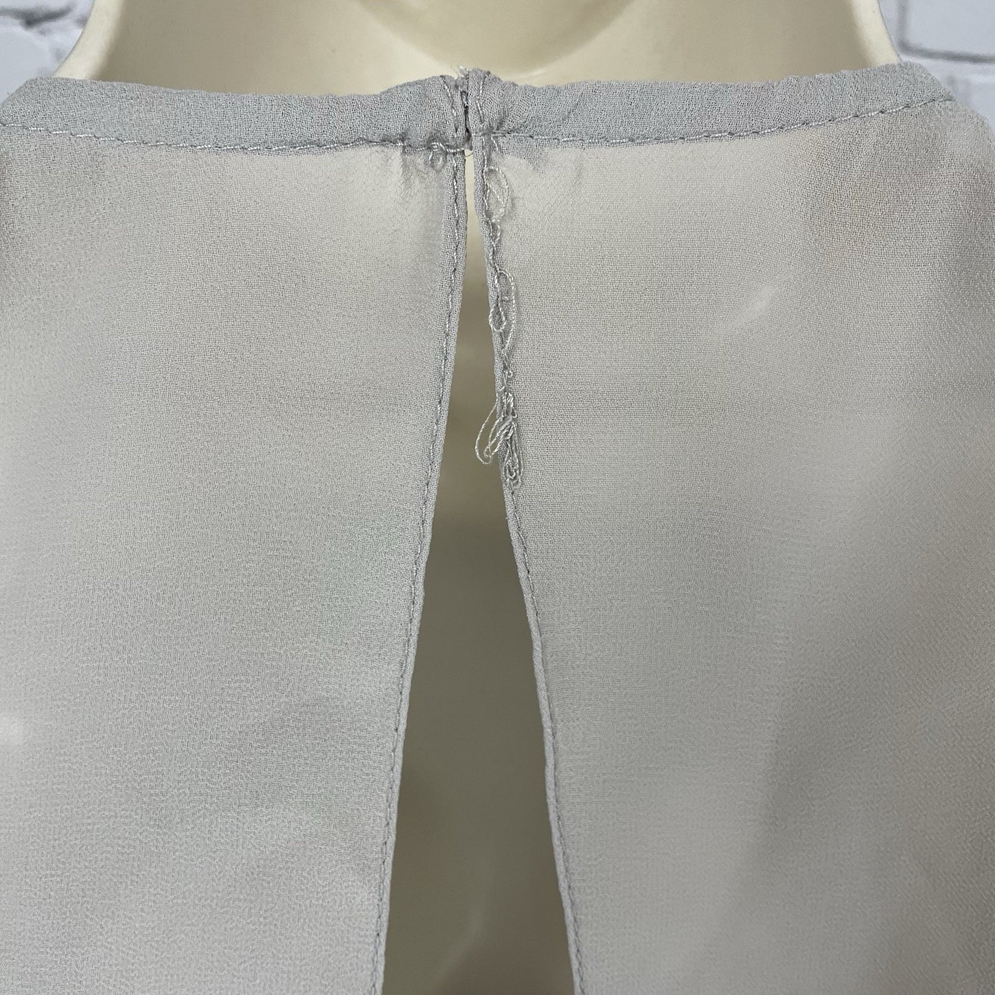 Bill Levkoff Grey Chiffon Sleeveless Padded A Line Prom Maxi Gown Dress Size 4