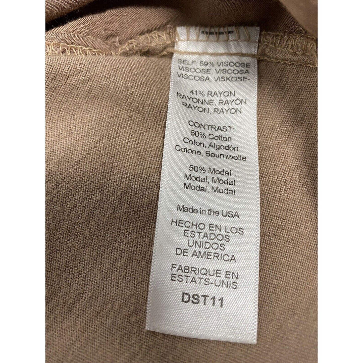 Michael Stars Brown Silky Oyster Shell Button Up Long Sleeve Blouse Womens S