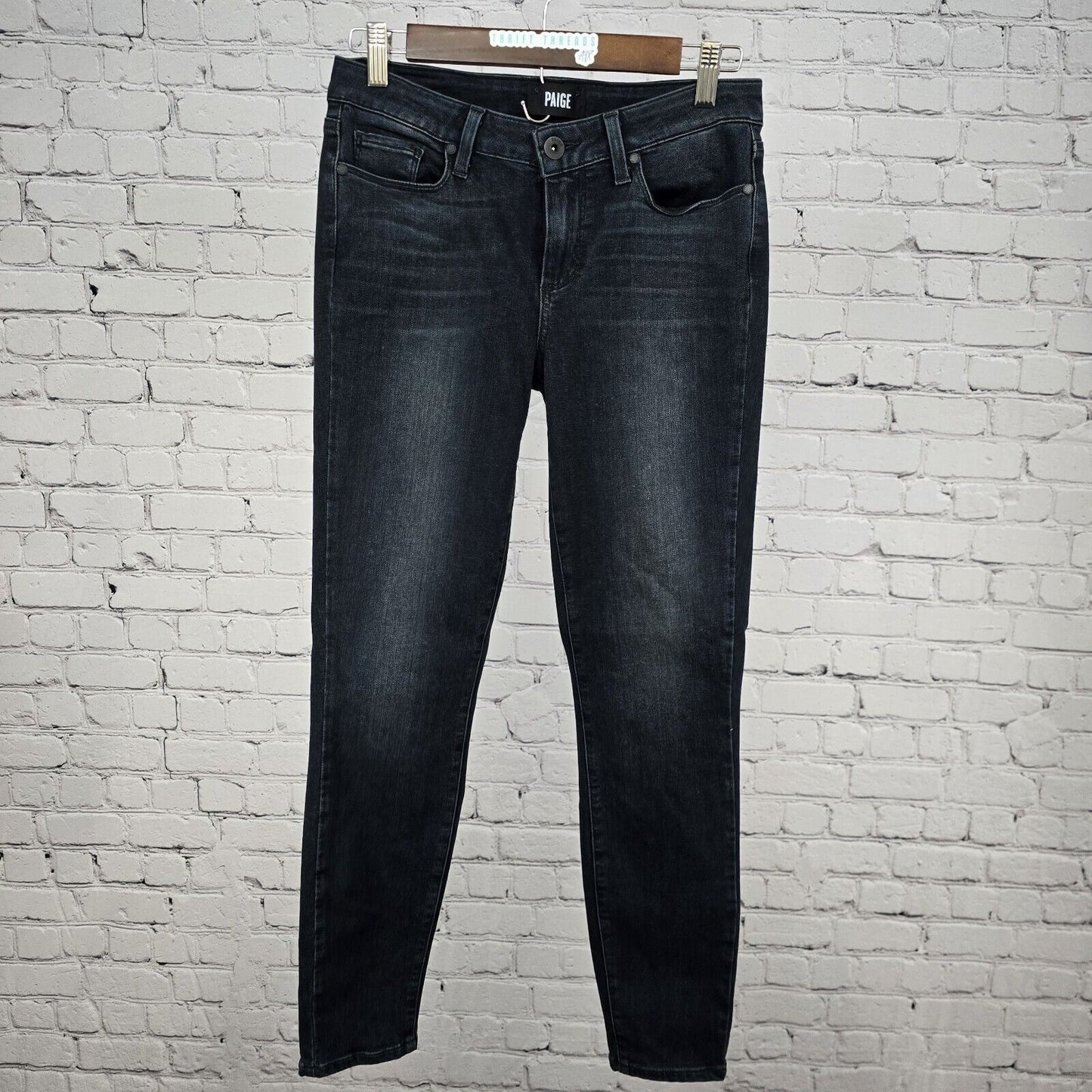 Paige Verdugo Ankle Reed Dark Wash Made In USA Mid Rise Jeans Size 29 (28 X 27)