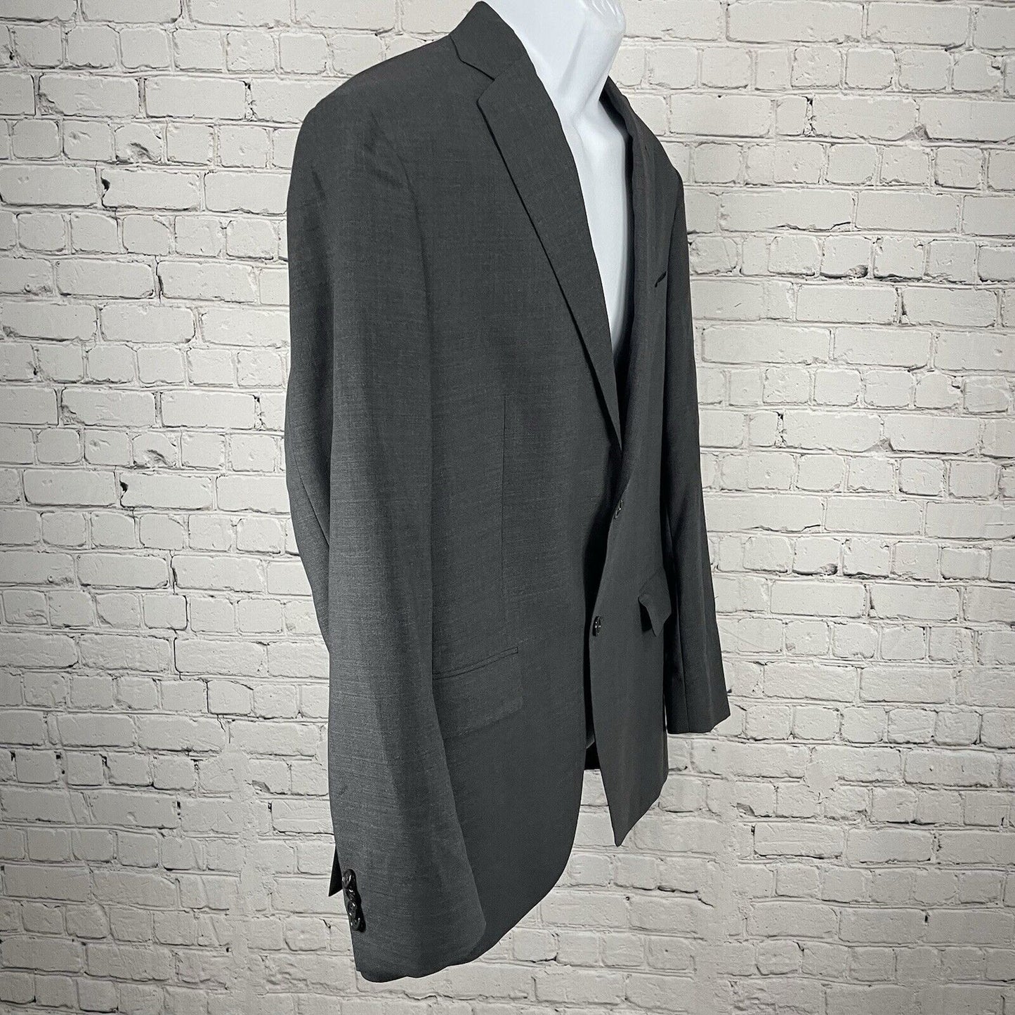 Hart Schaffner Marx Grey Smart Suit 2 Button Blazer Sports Coat Size 40L