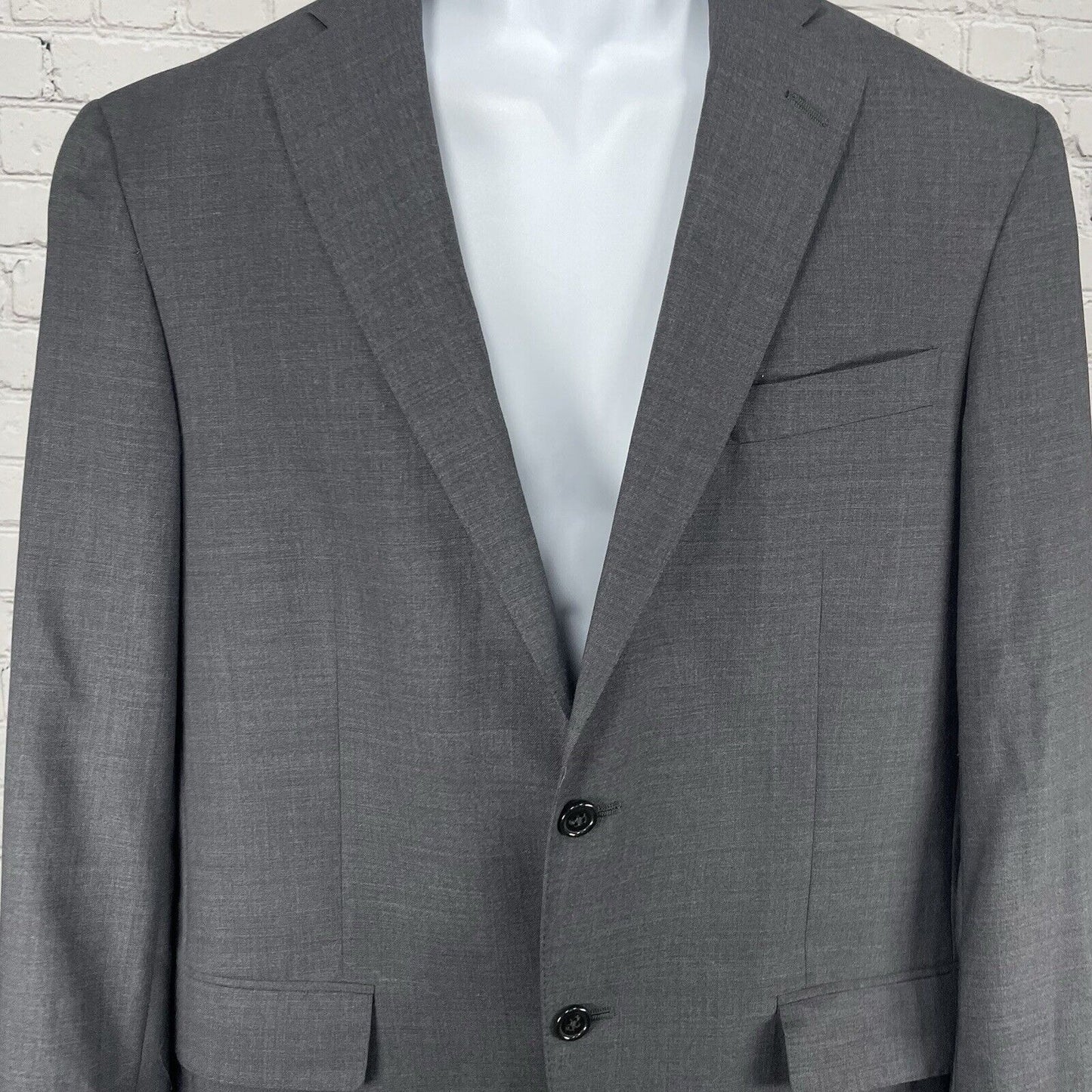 Hart Schaffner Marx Grey Smart Suit 2 Button Blazer Sports Coat Size 40L
