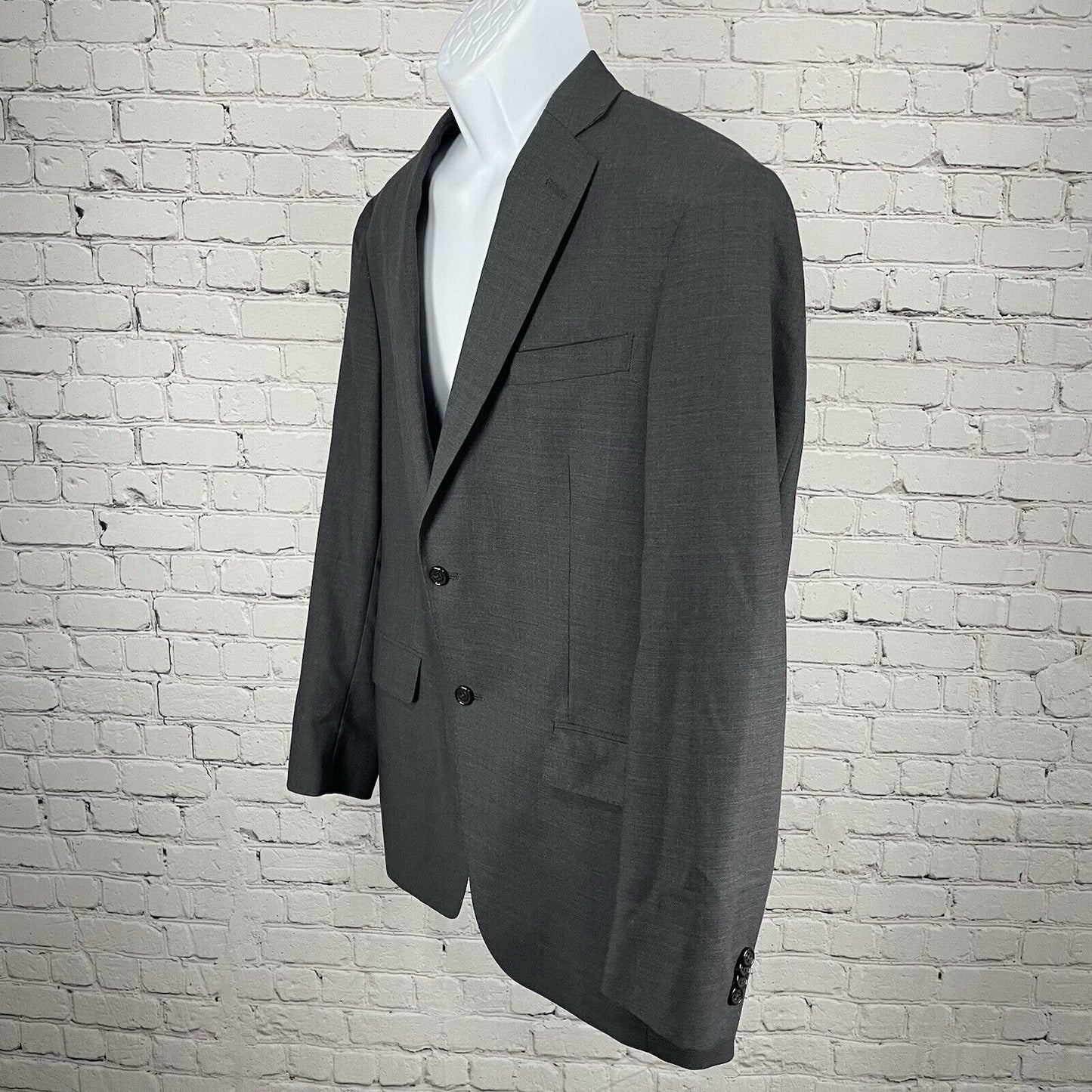 Hart Schaffner Marx Grey Smart Suit 2 Button Blazer Sports Coat Size 40L