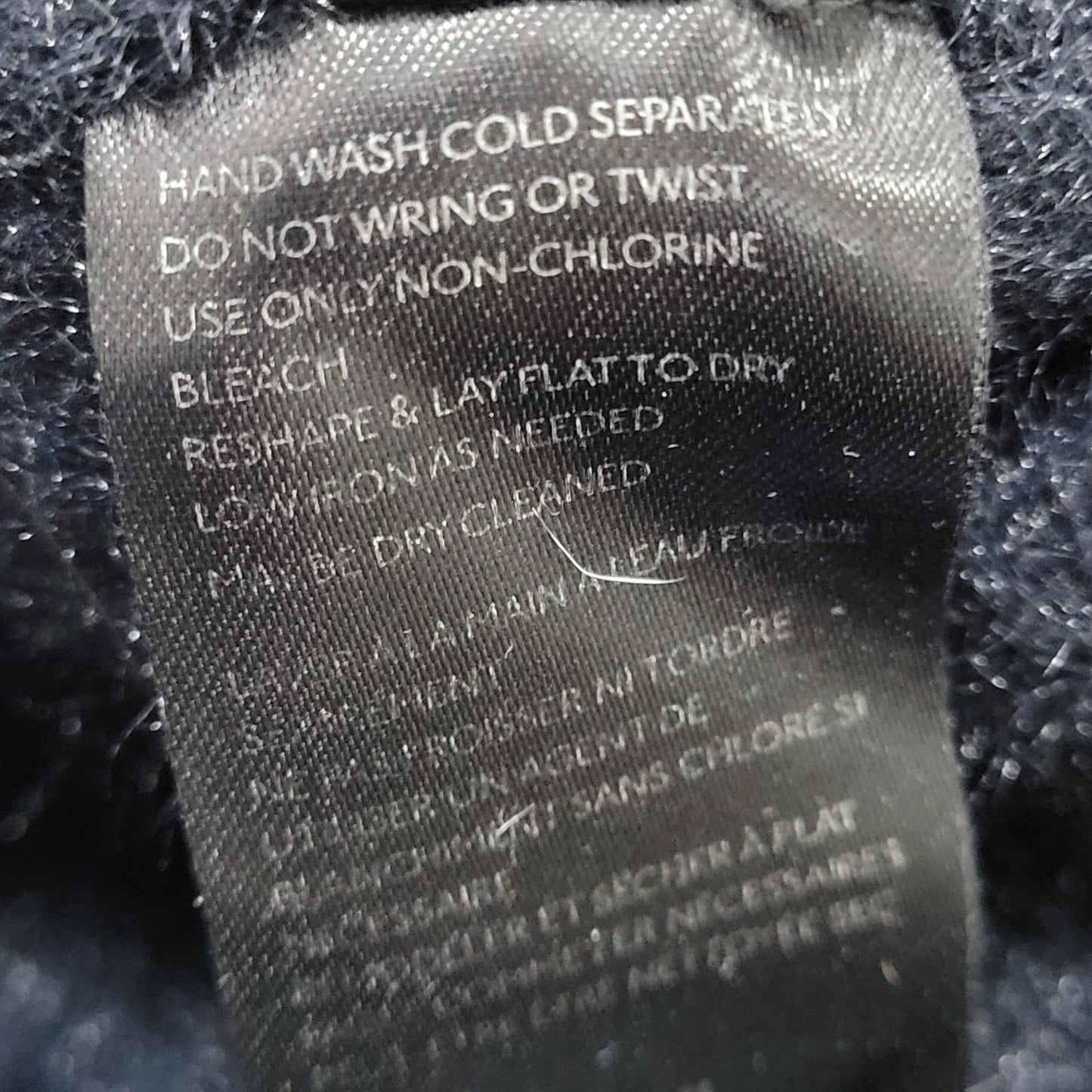 Urban Outfitters Black Faux Fur Long Sleeve Plunge Pullover Sweater Small S