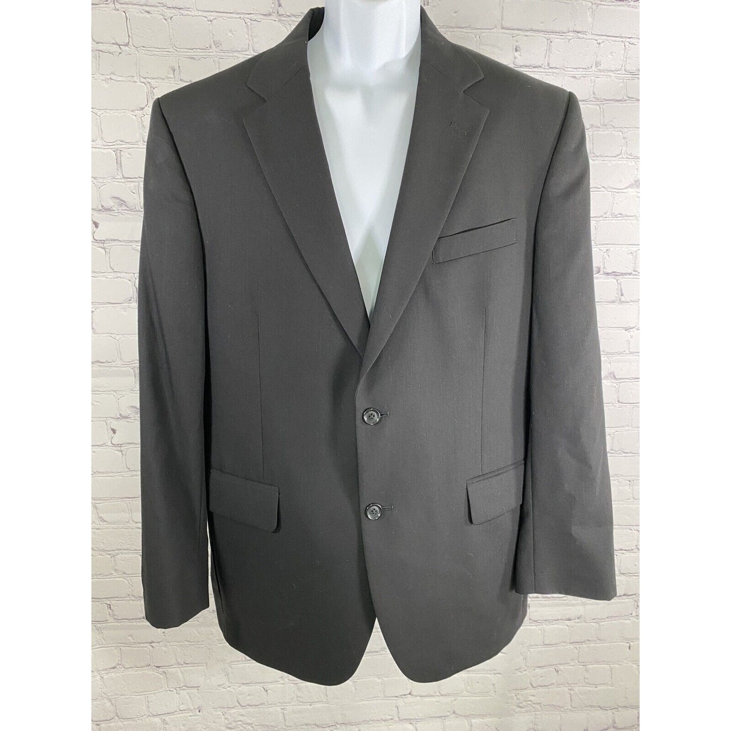 Jos A Bank Black 100% Wool Two Button Jacket Blazer 41R