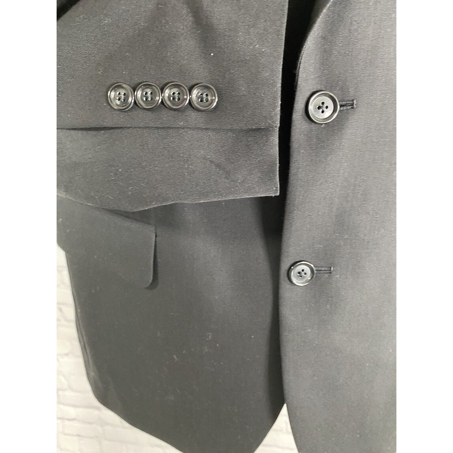 Jos A Bank Black 100% Wool Two Button Jacket Blazer 41R