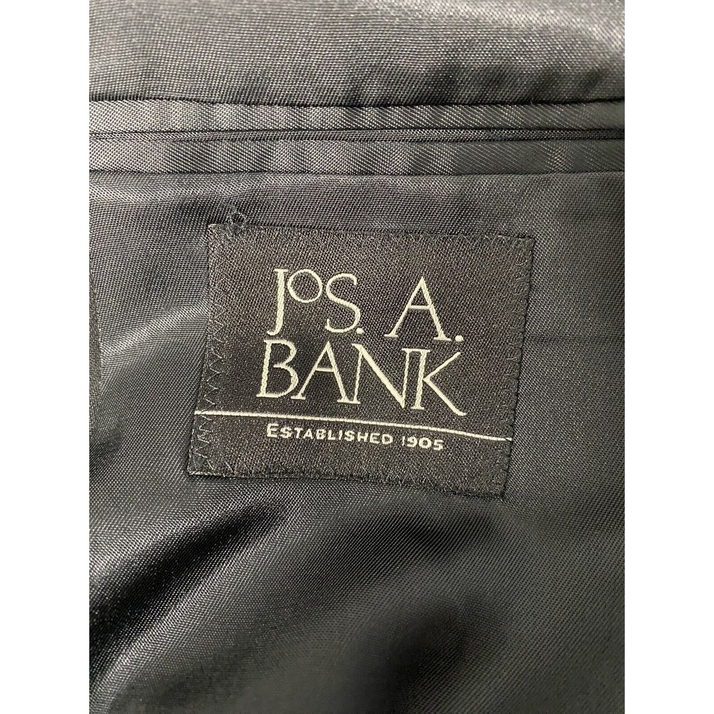 Jos A Bank Black 100% Wool Two Button Jacket Blazer 41R