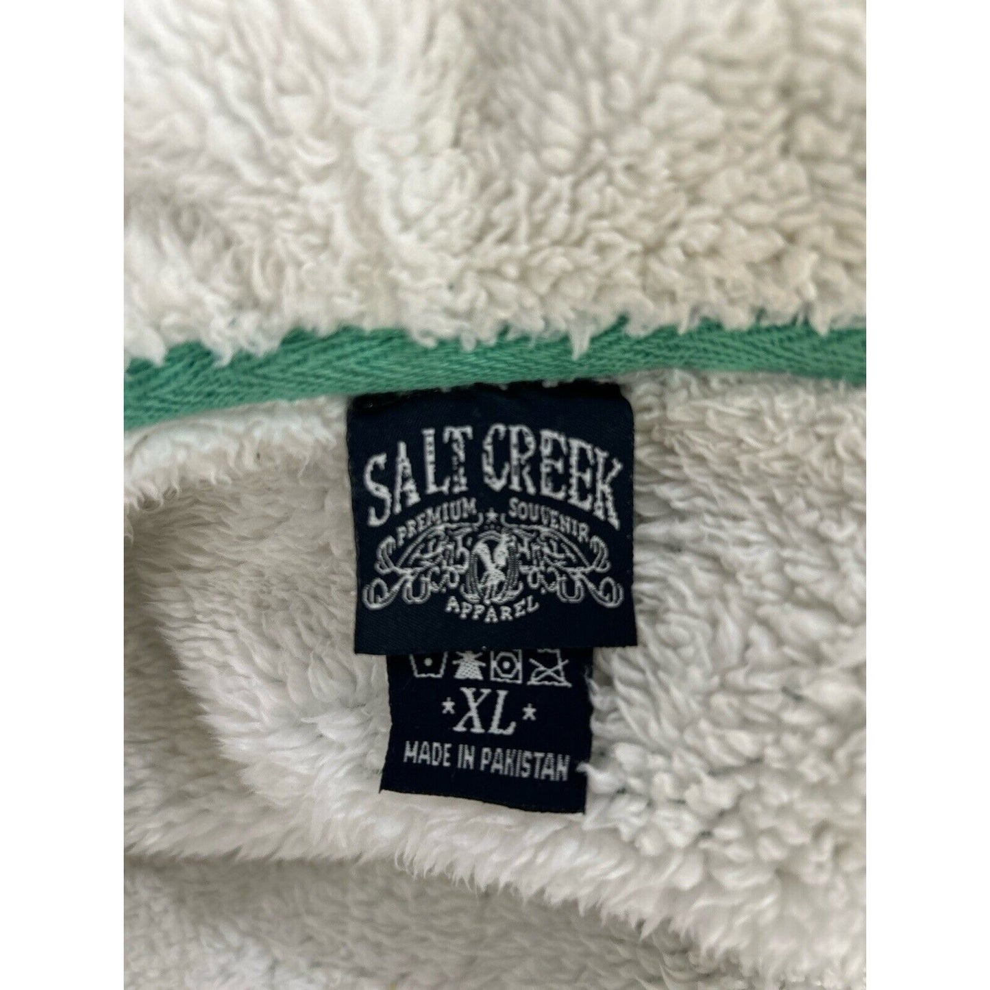 Salt Creek Green Long Sleeve Sherpa Lined Hooded Zip Up Jacket Coat Size XL