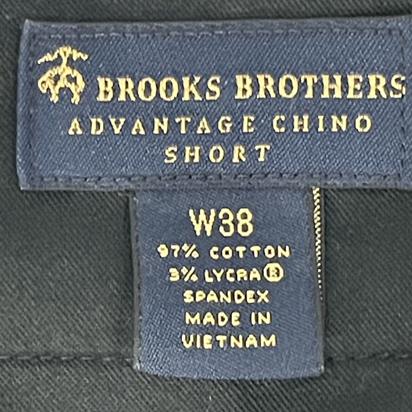 Brooks Brothers Grey Advantage Chino Shorts Stretch Waistband Size 38 (38x9)