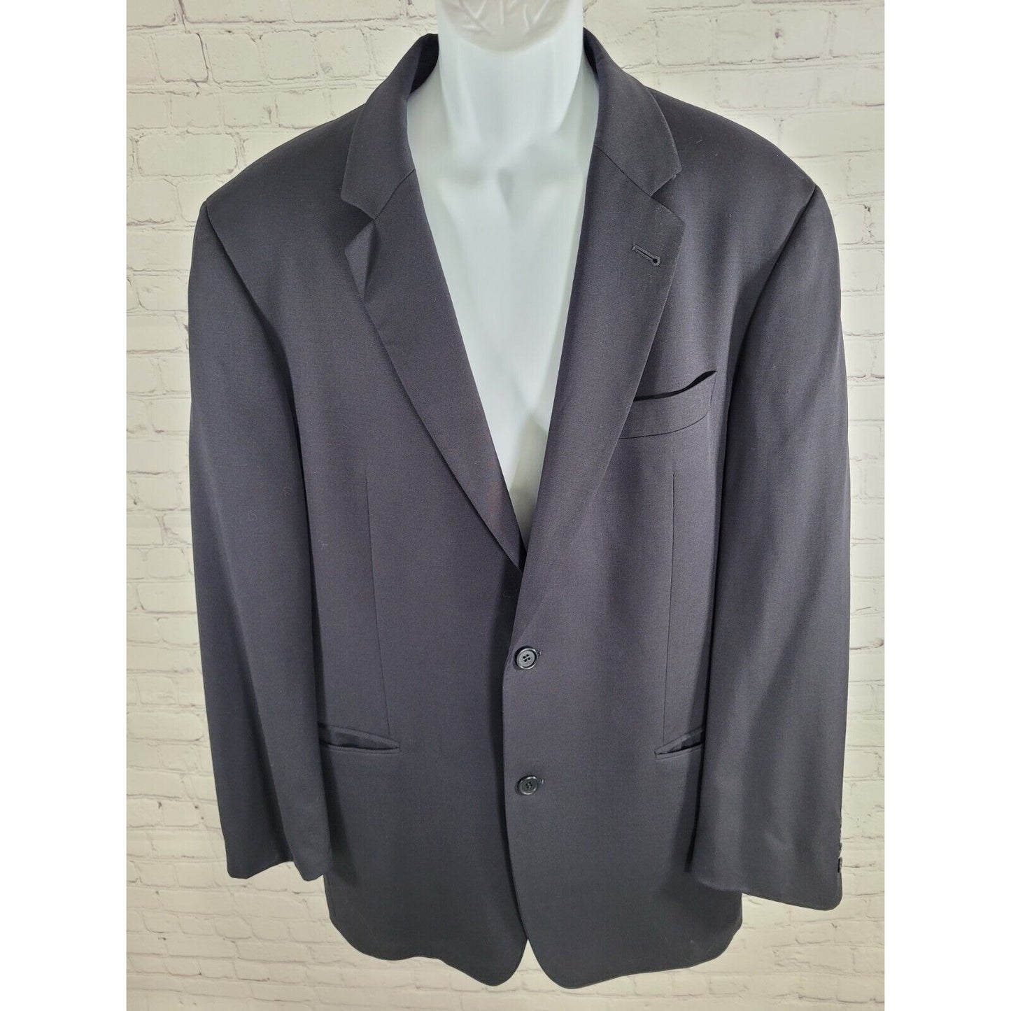Hugo Boss Dark Blue100% Virgin Wool Super 100 Gailei Sigma US Blazer 42L