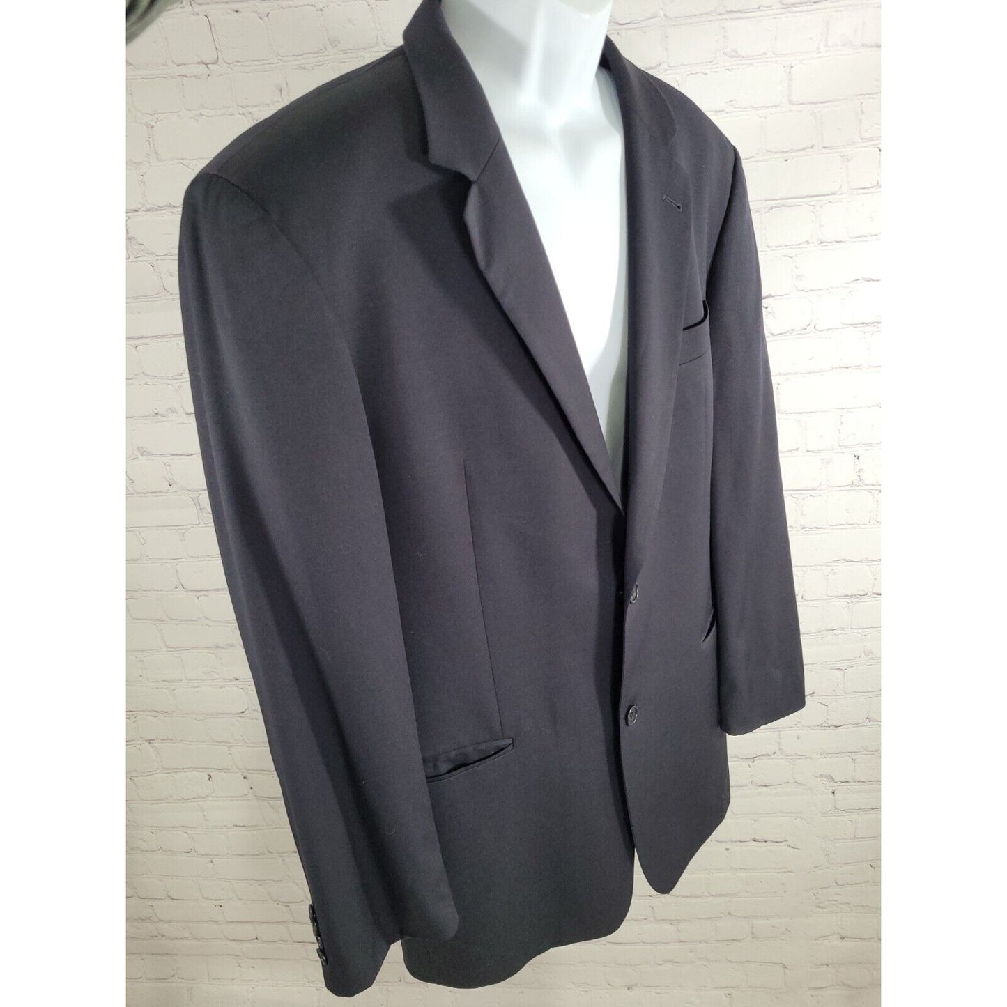 Hugo Boss Dark Blue100% Virgin Wool Super 100 Gailei Sigma US Blazer 42L