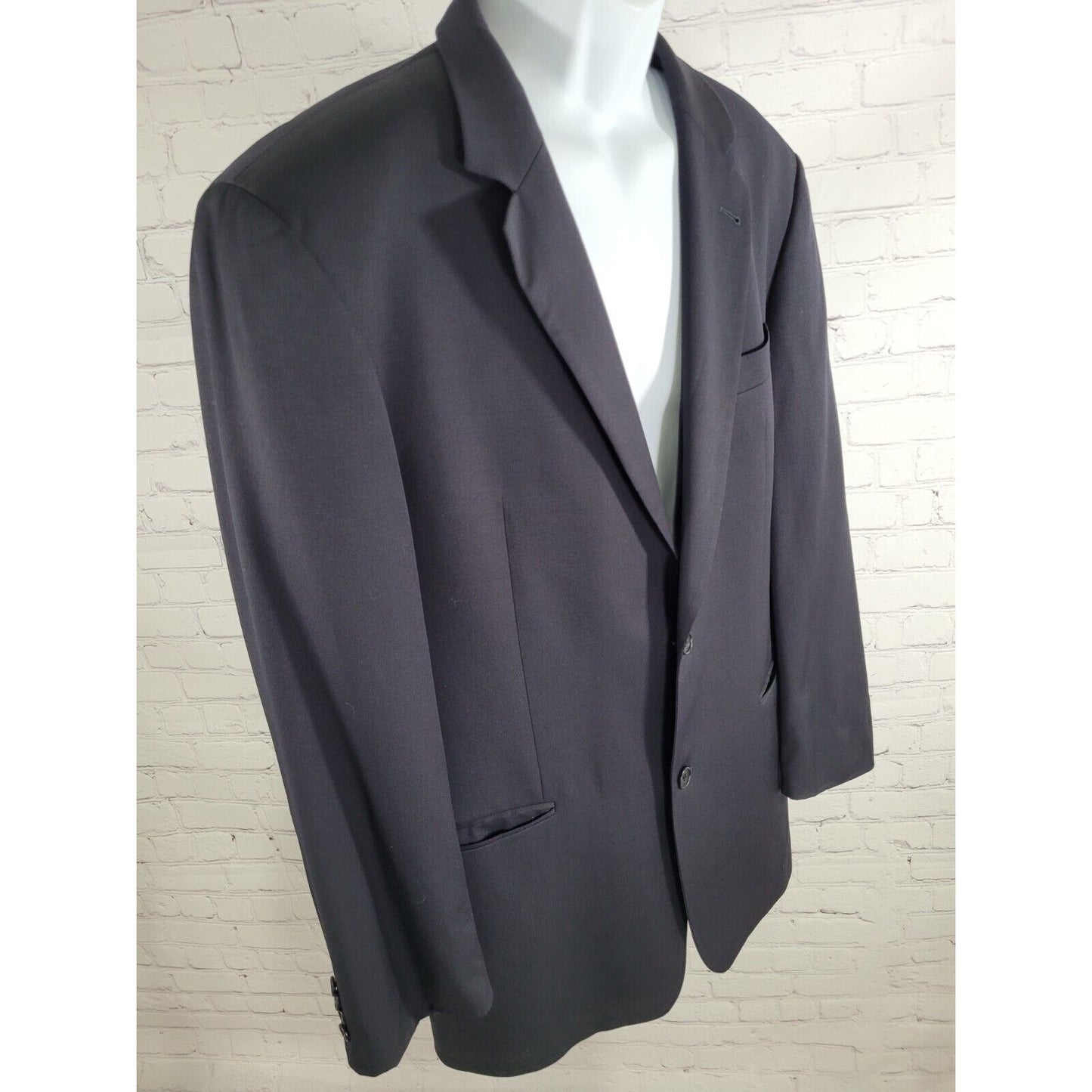 Hugo Boss Dark Blue100% Virgin Wool Super 100 Gailei Sigma US Blazer 42L