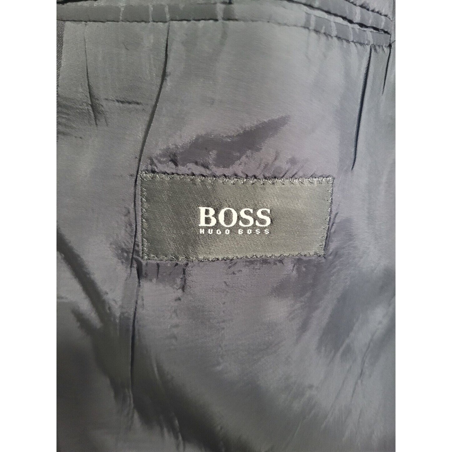 Hugo Boss Dark Blue100% Virgin Wool Super 100 Gailei Sigma US Blazer 42L