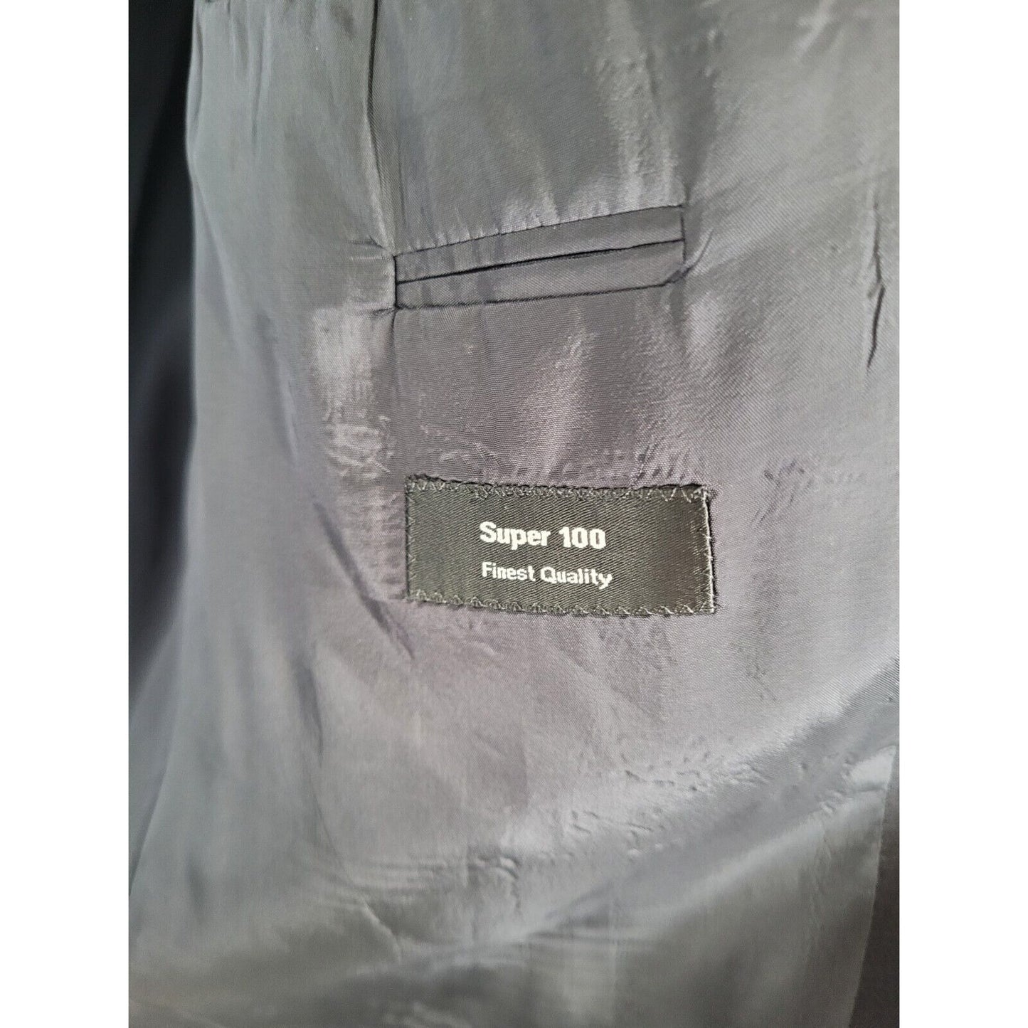 Hugo Boss Dark Blue100% Virgin Wool Super 100 Gailei Sigma US Blazer 42L