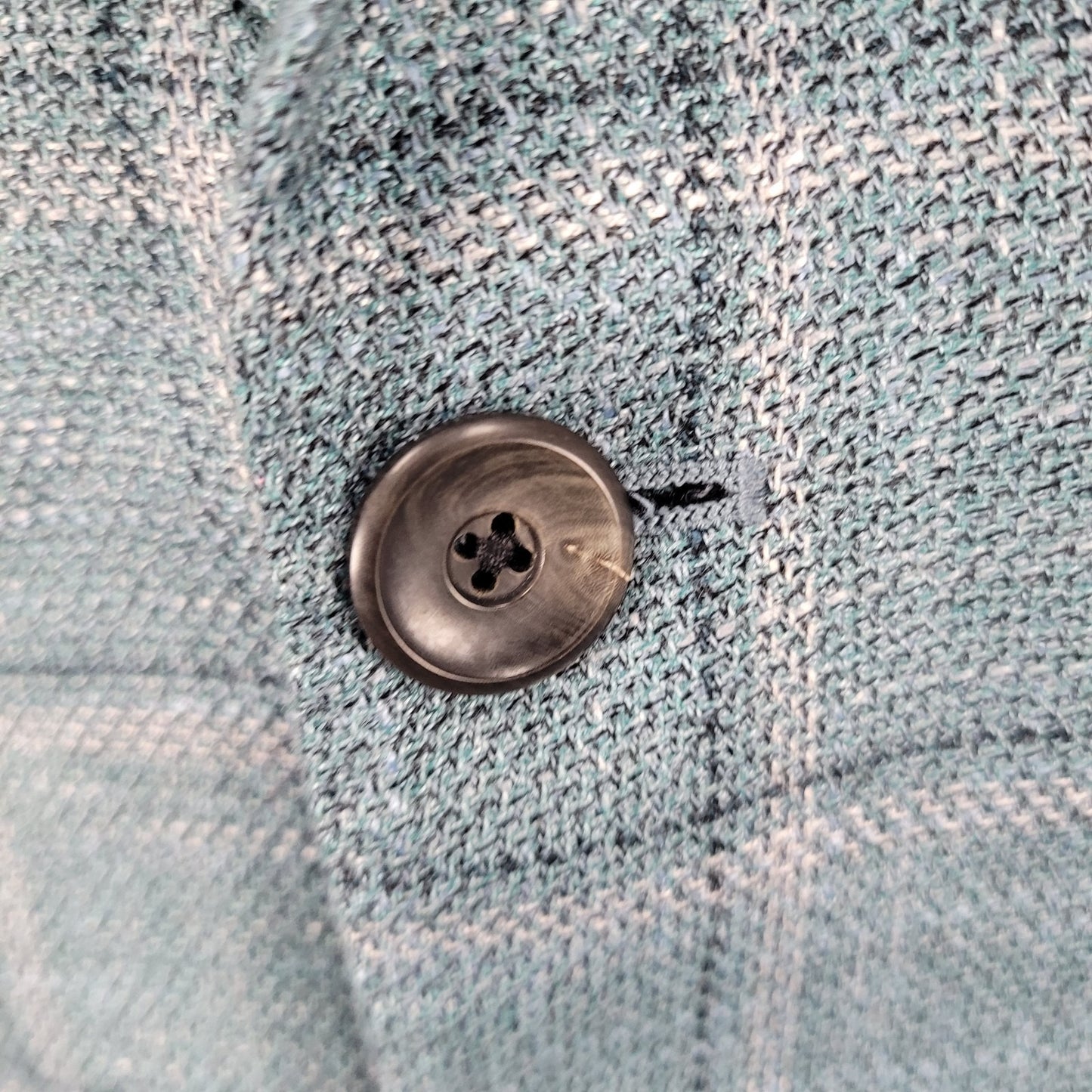 Emporio Armani G Line Blue Check 2 Button Notch Vented Blazer Sport Coat Size 41