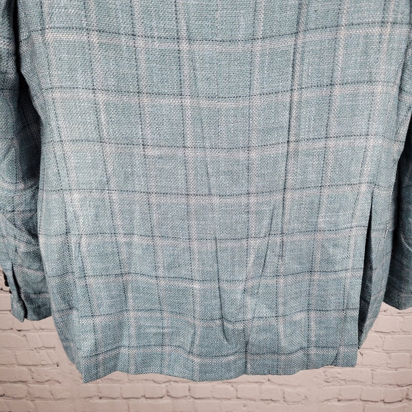 Emporio Armani G Line Blue Check 2 Button Notch Vented Blazer Sport Coat Size 41