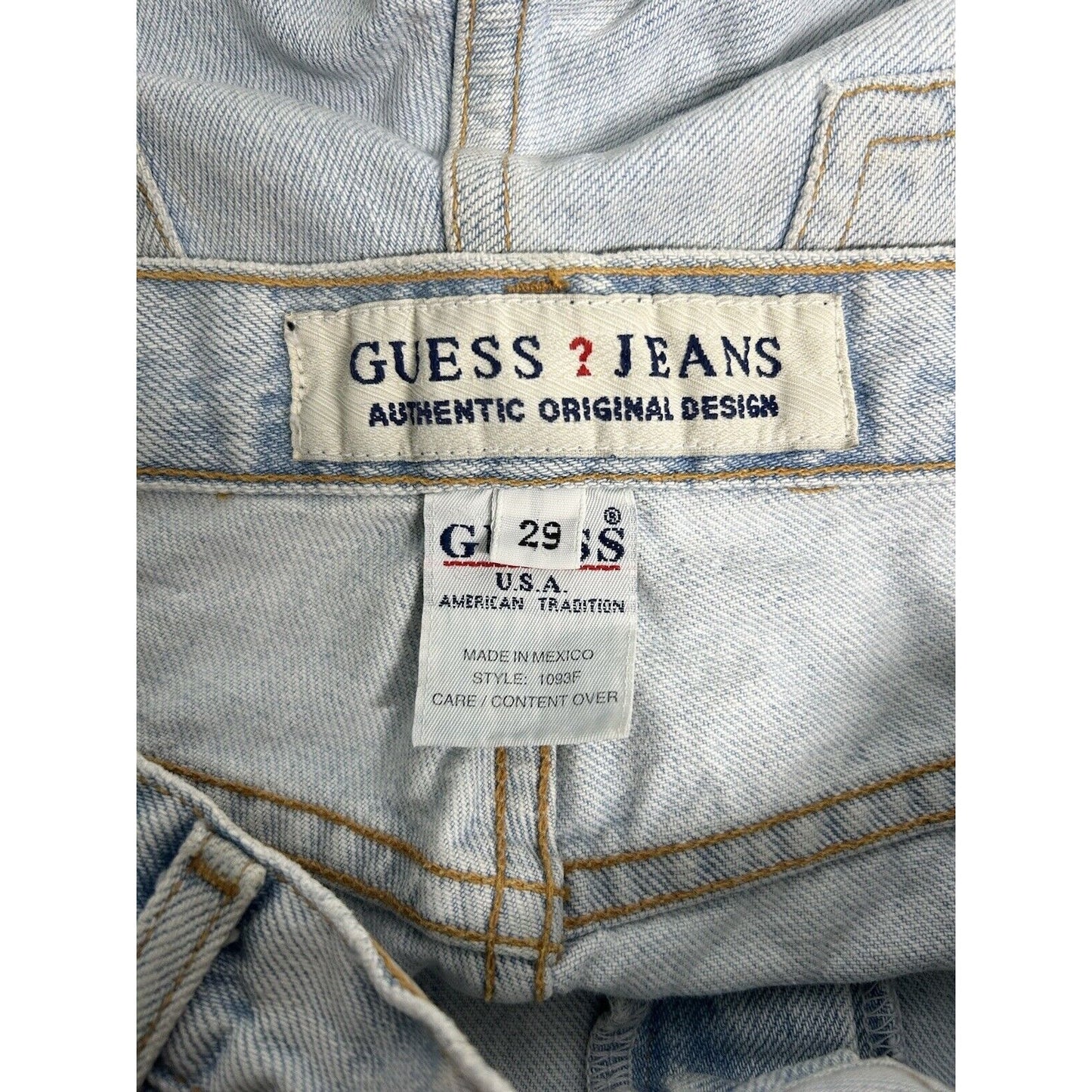 VTG Guess Jeans Authentic Original Design Light Wash Women’s Shorts 29 (28 x 3)