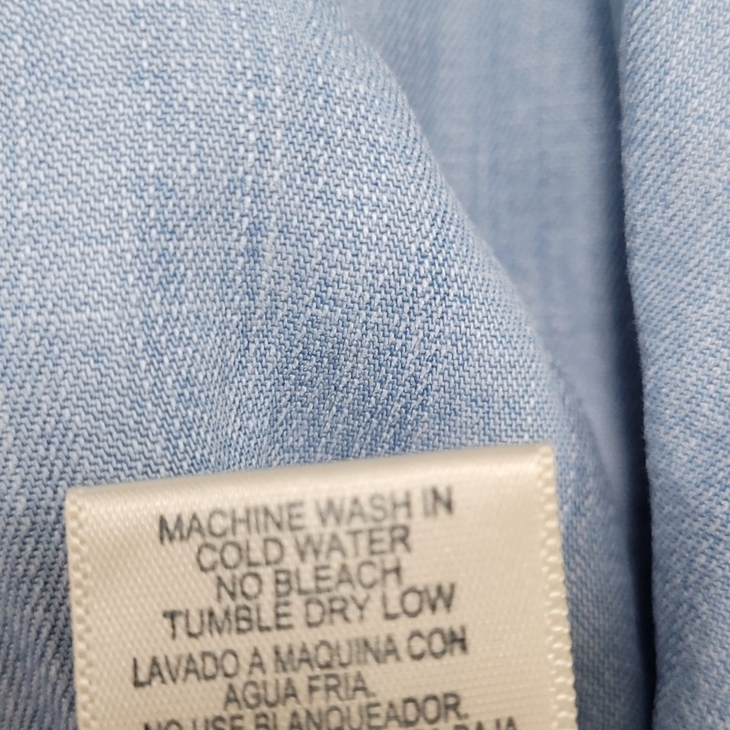 Cloth & Stone Anthropologie Blue Chambray Short Sleeve Dress Size Large L