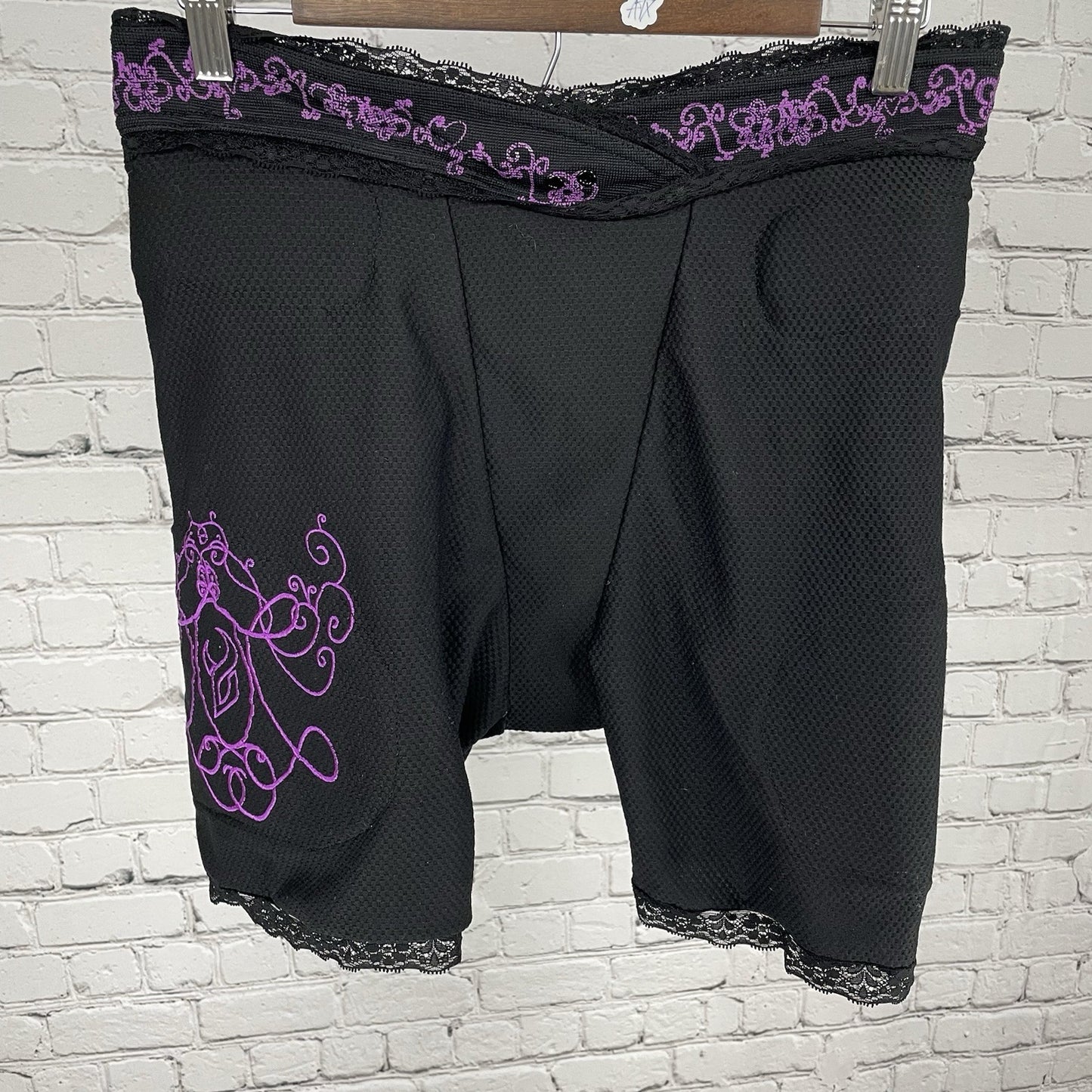Demon Black Purple Impact Protective Gear Padded Bicycle Snowboard Shorts Medium