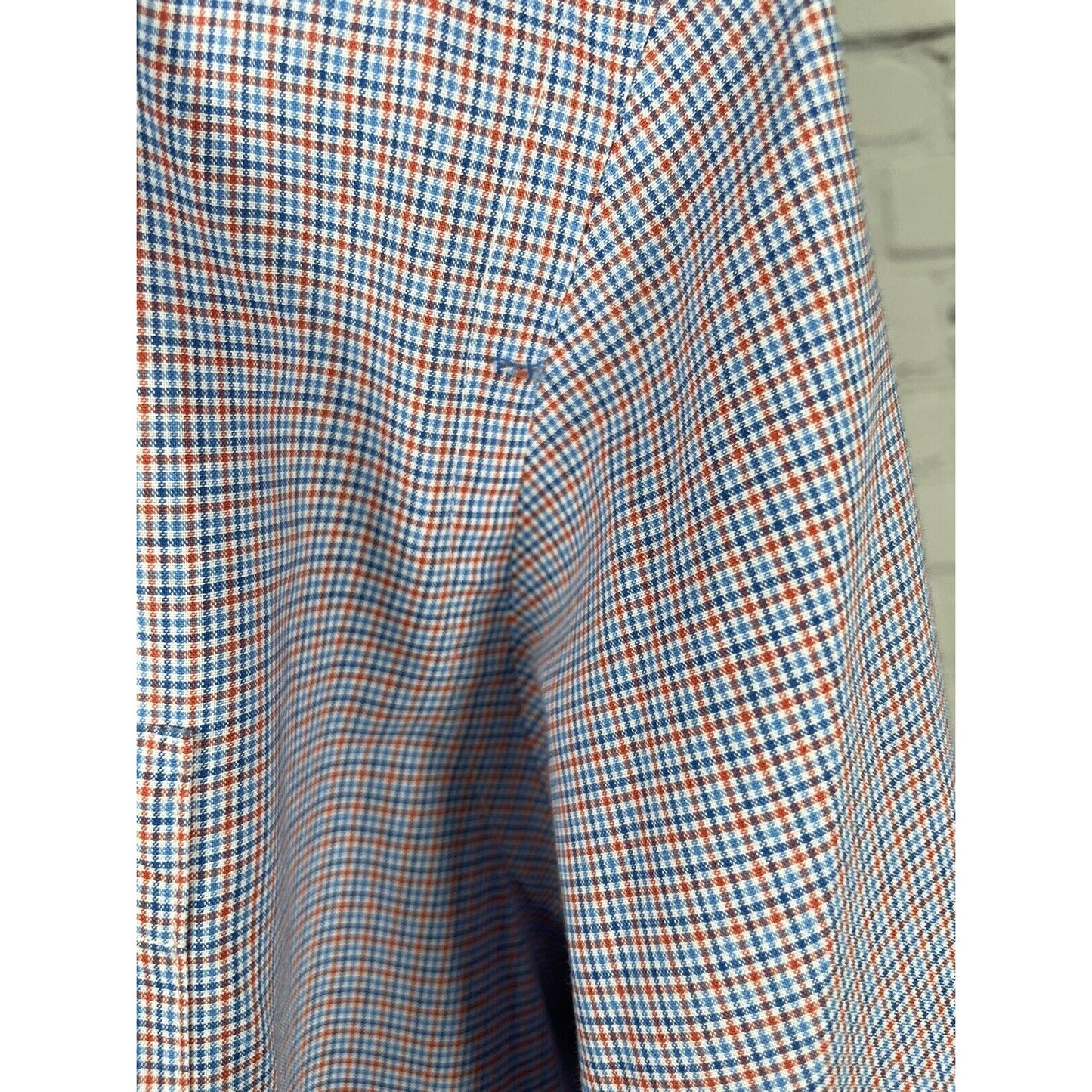Jos A Bank Tailored Fit Plaid Print Classic Work Dress Button Down Size L Large