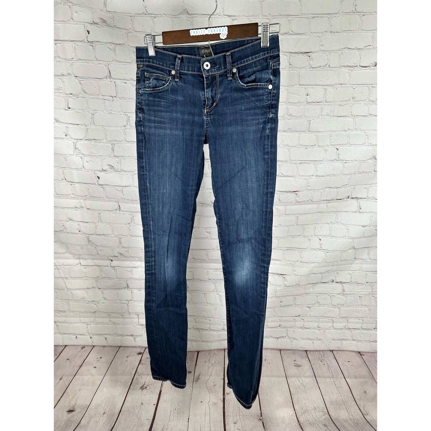 Citizens Of Humanity Ava Low Rise Straight Leg Dark Wash Jeans 25 (27 x 33)