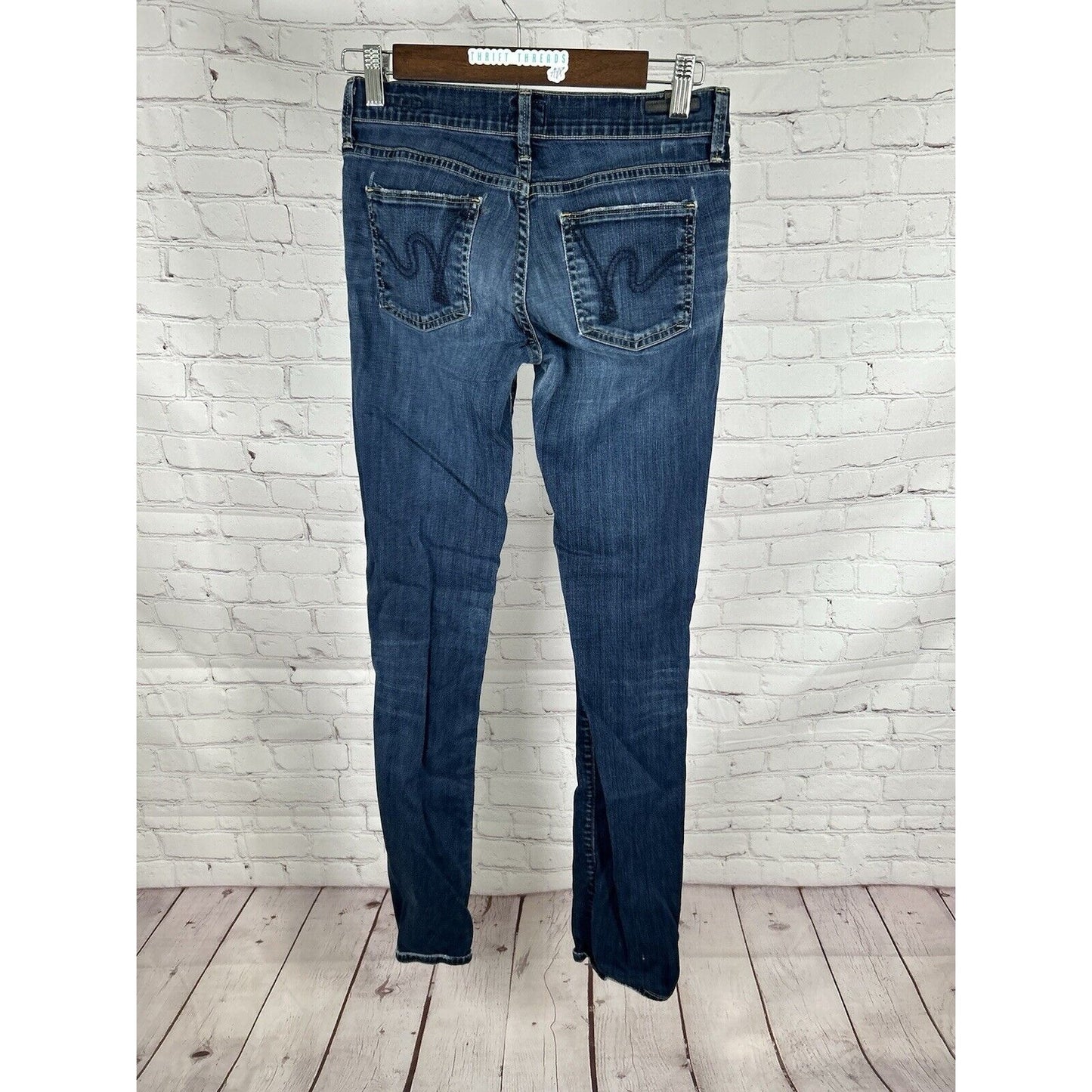 Citizens Of Humanity Ava Low Rise Straight Leg Dark Wash Jeans 25 (27 x 33)