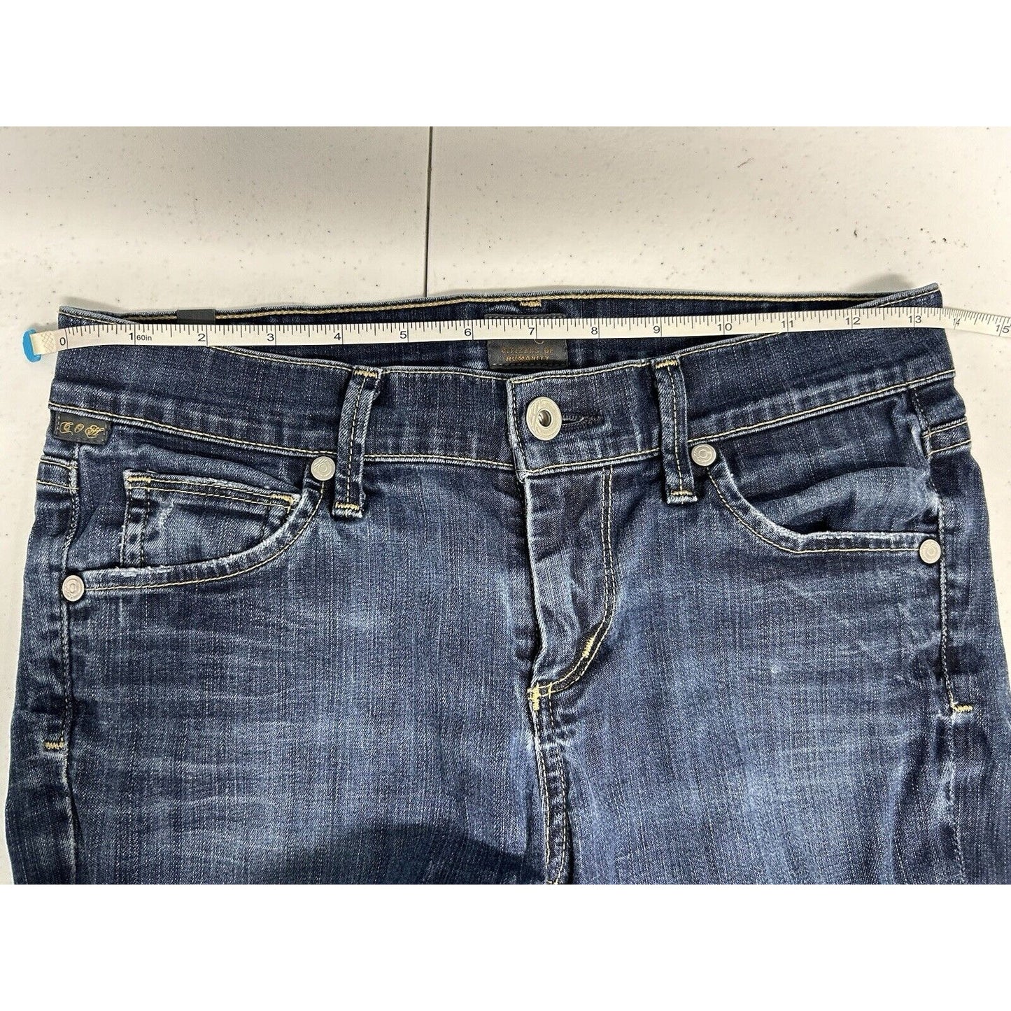 Citizens Of Humanity Ava Low Rise Straight Leg Dark Wash Jeans 25 (27 x 33)