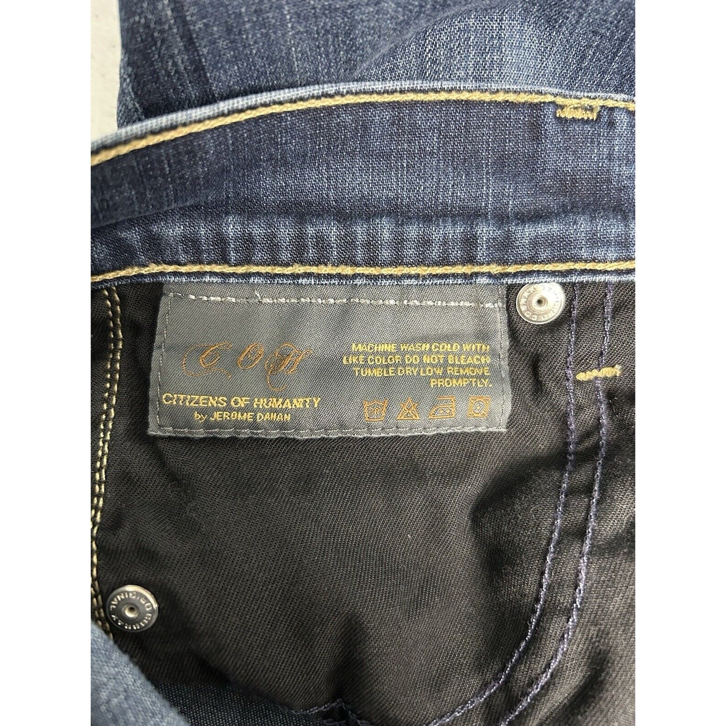 Citizens Of Humanity Ava Low Rise Straight Leg Dark Wash Jeans 25 (27 x 33)