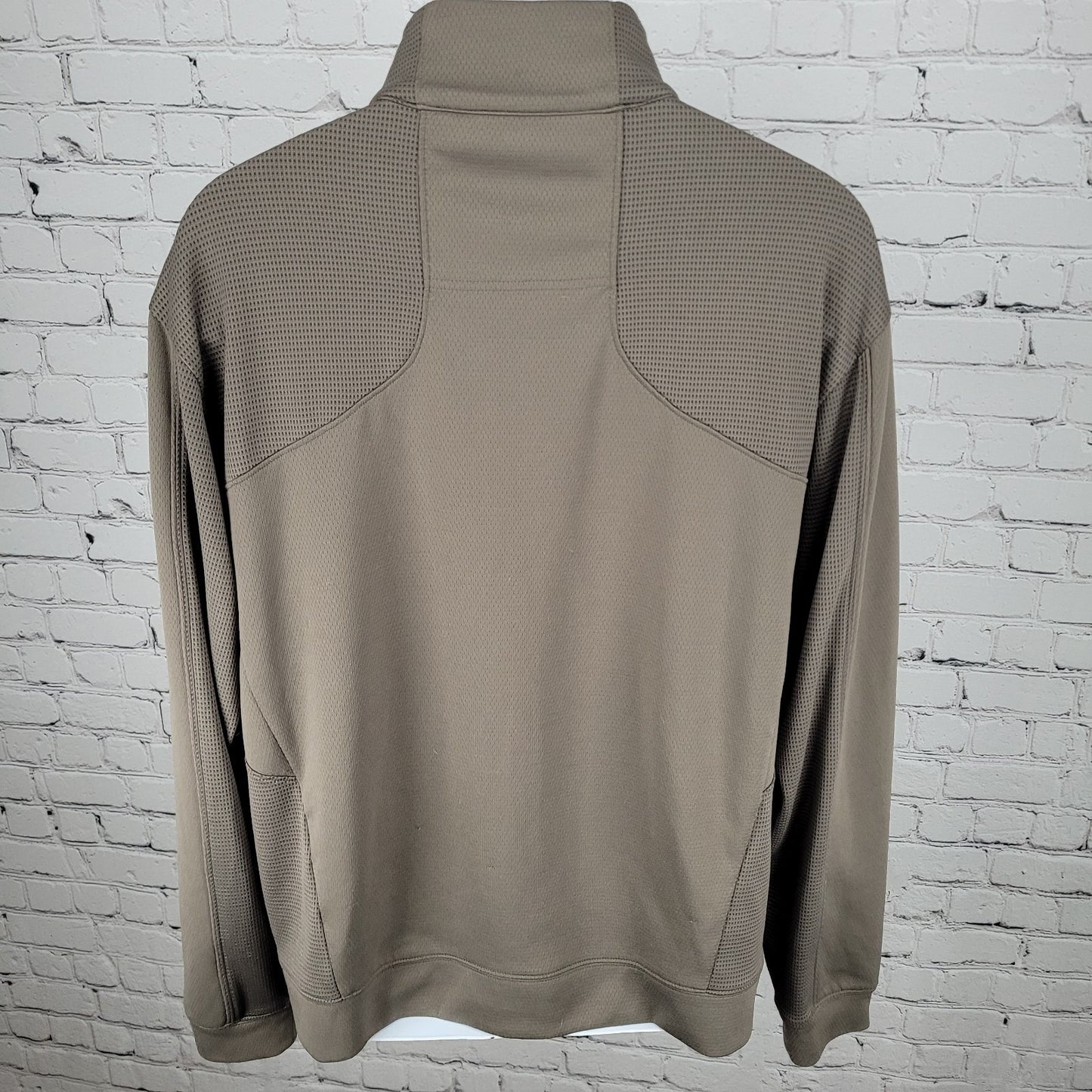 Cutter & Buck Brown DryTec MGA Lost Creek Cup Golf 1/4 Zip Pullover Sweater L