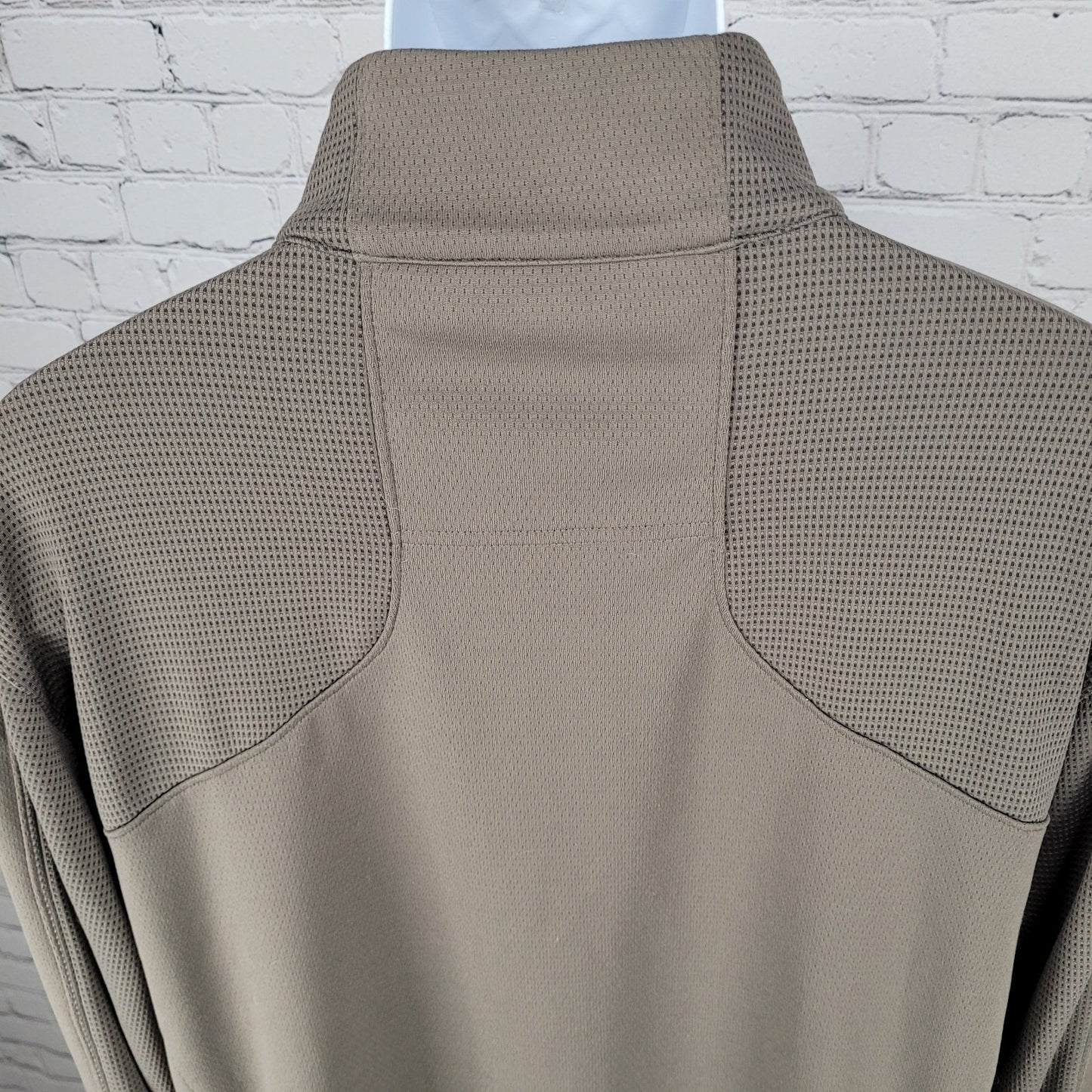 Cutter & Buck Brown DryTec MGA Lost Creek Cup Golf 1/4 Zip Pullover Sweater L
