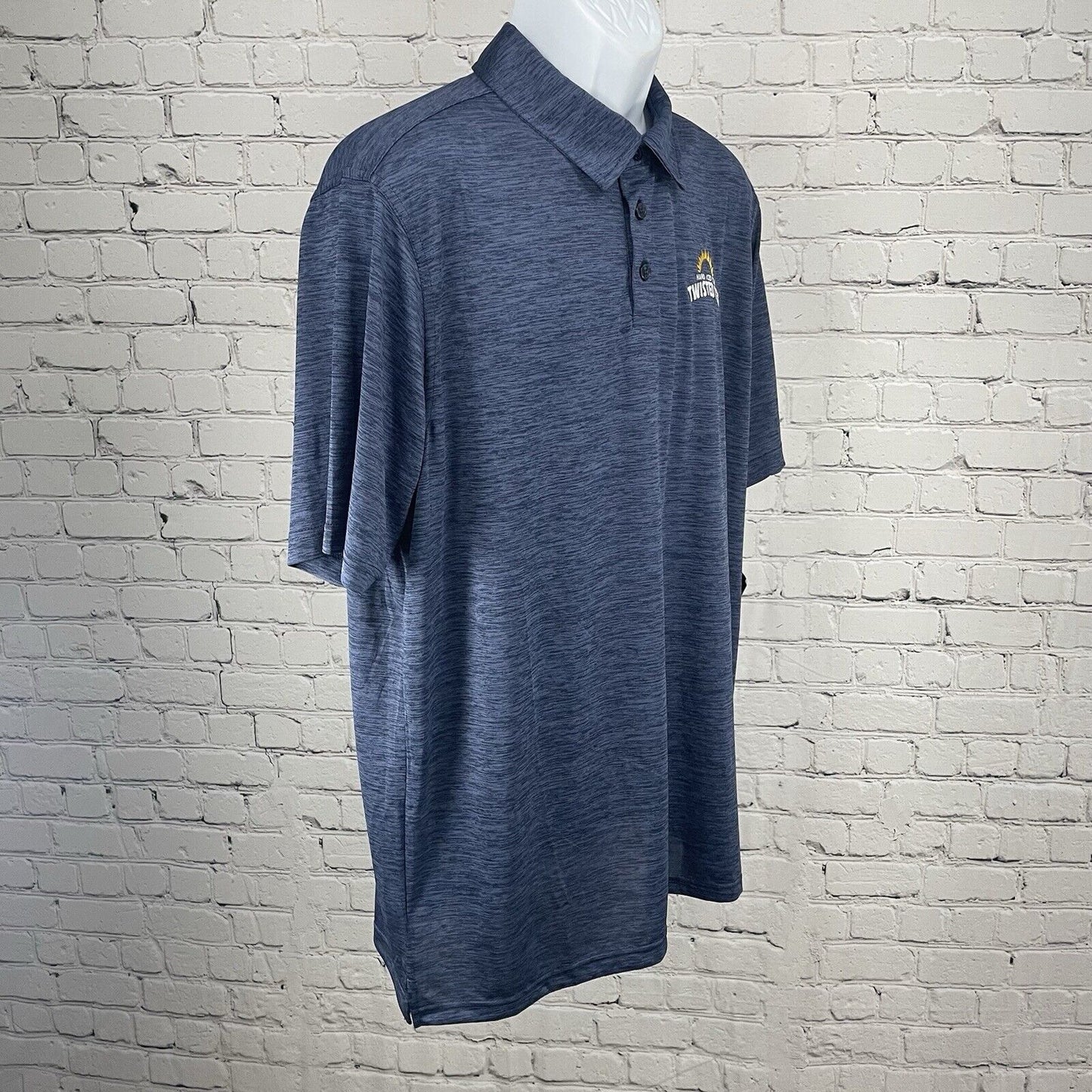 NWT Charles River Blue Hard Iced Tea Button Short Sleeve Collared Shirt Size XL