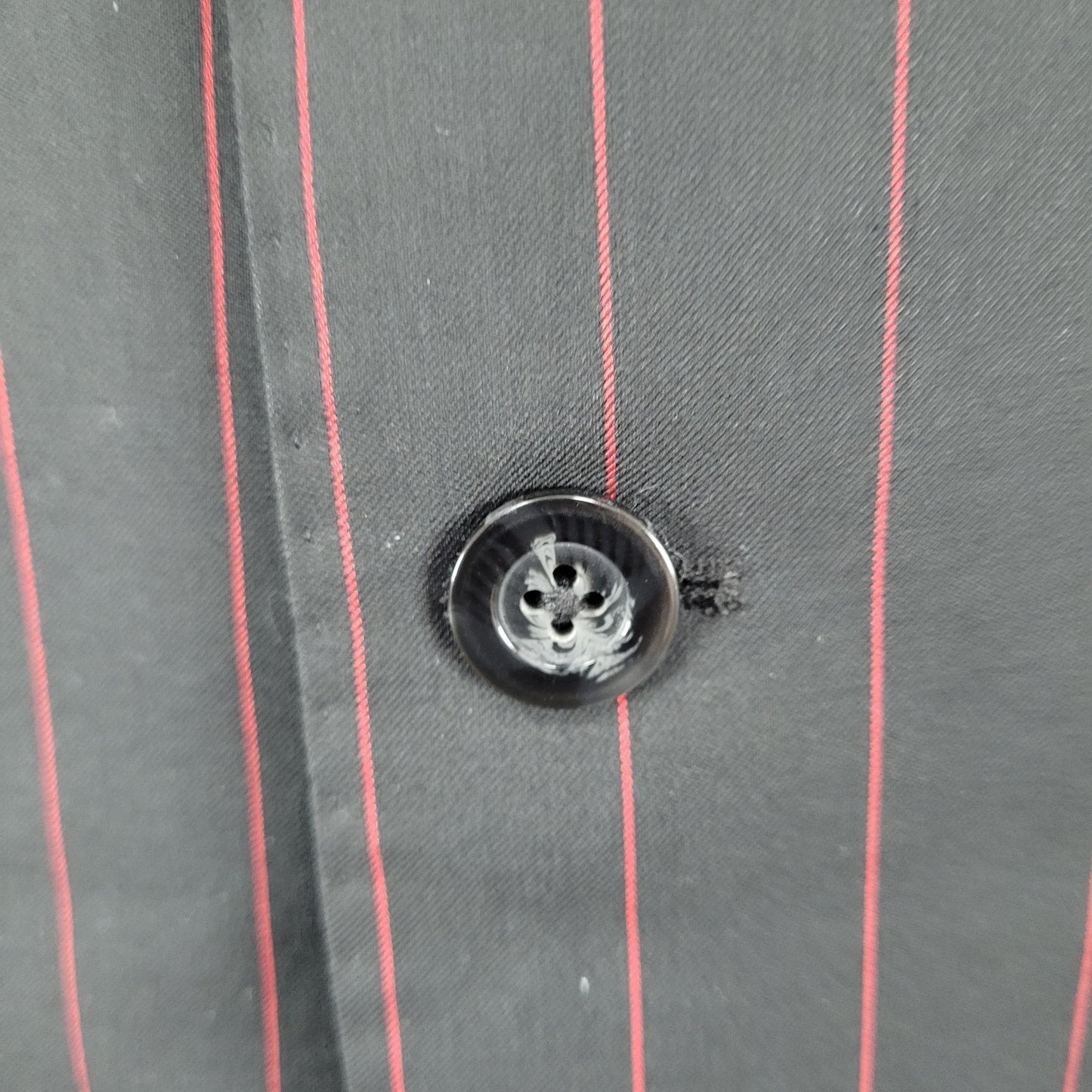 Luciano Carrelo Couture Black Red Striped 100% Wool Super 150's Blazer Size 46L