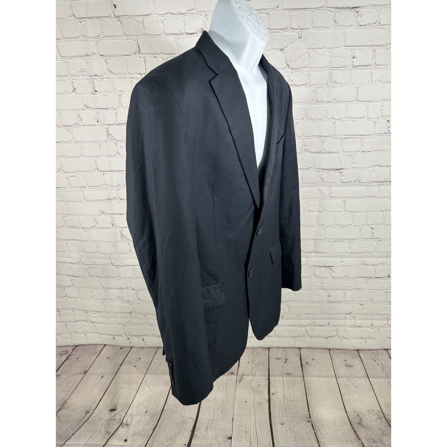 Tommy Hilfiger Polyester/Viscose Dark Blue Two Button Blazer Jacket Men’s 40L