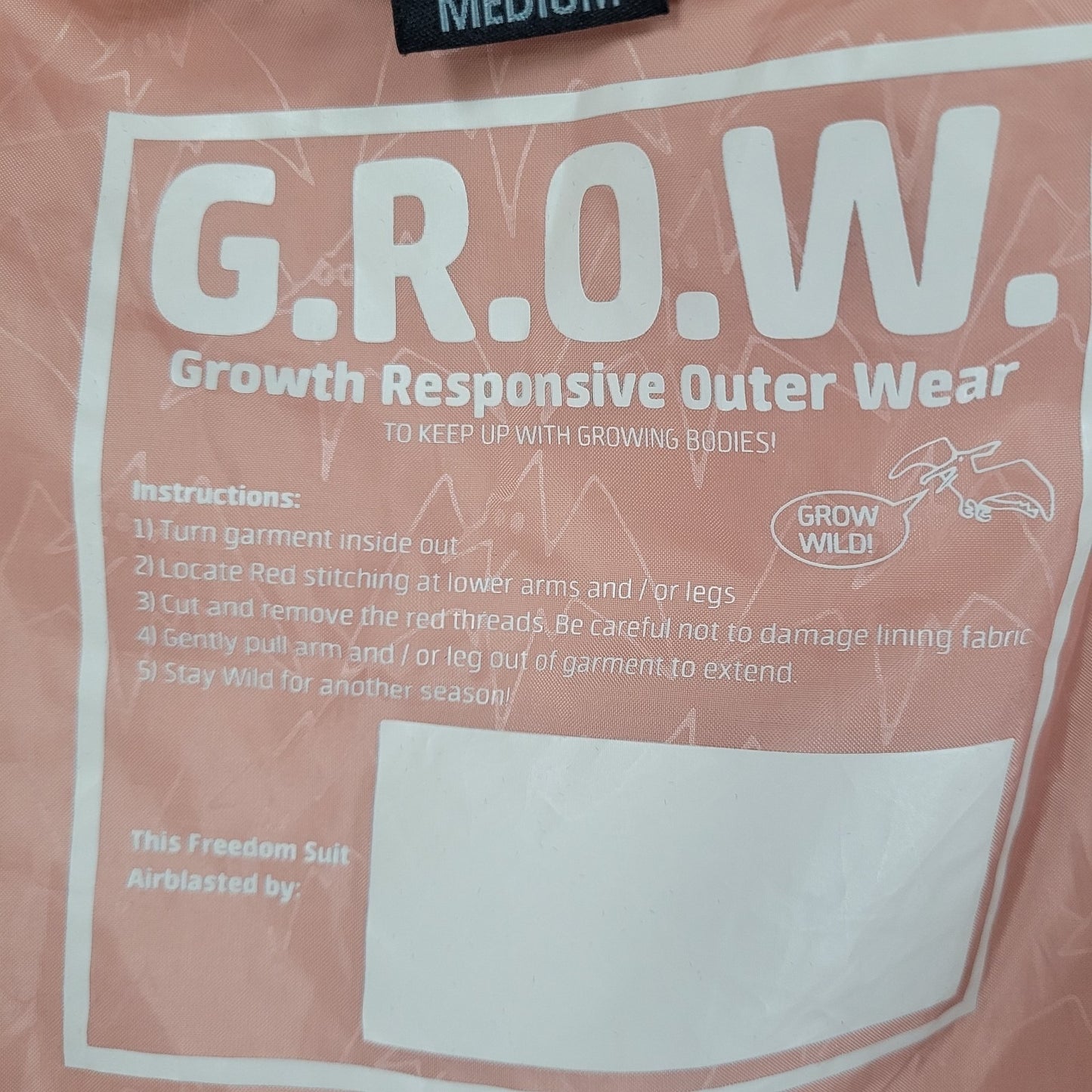 Airblaster Freedom Series Green Floral Hooded Full Zip Jacket Kids Size Medium M