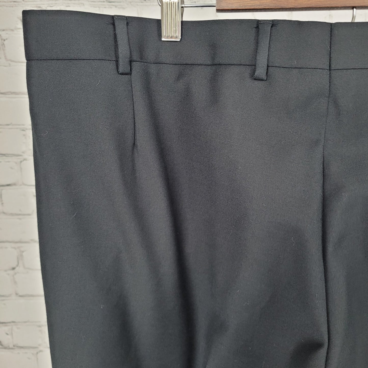 Charles Tyrwhitt Black 100% Wool Classic Fit Dress Pants Size 42R (42x32)