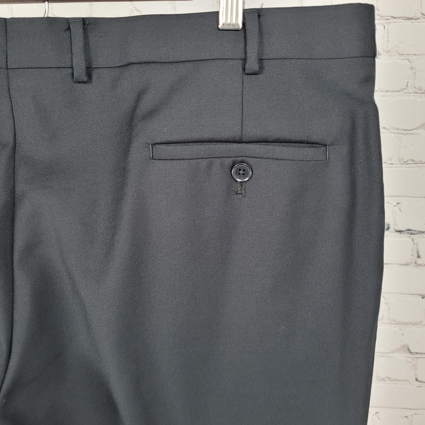 Charles Tyrwhitt Black 100% Wool Classic Fit Dress Pants Size 42R (42x32)