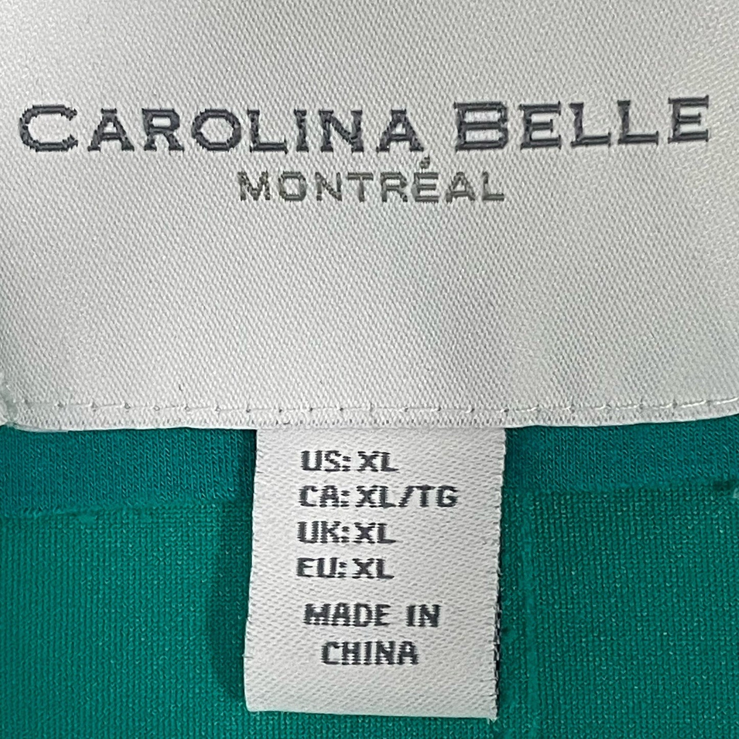 Carolina Belle Green Soft Heavy Snap Collared Knit Jacket Pockets Stretch XL
