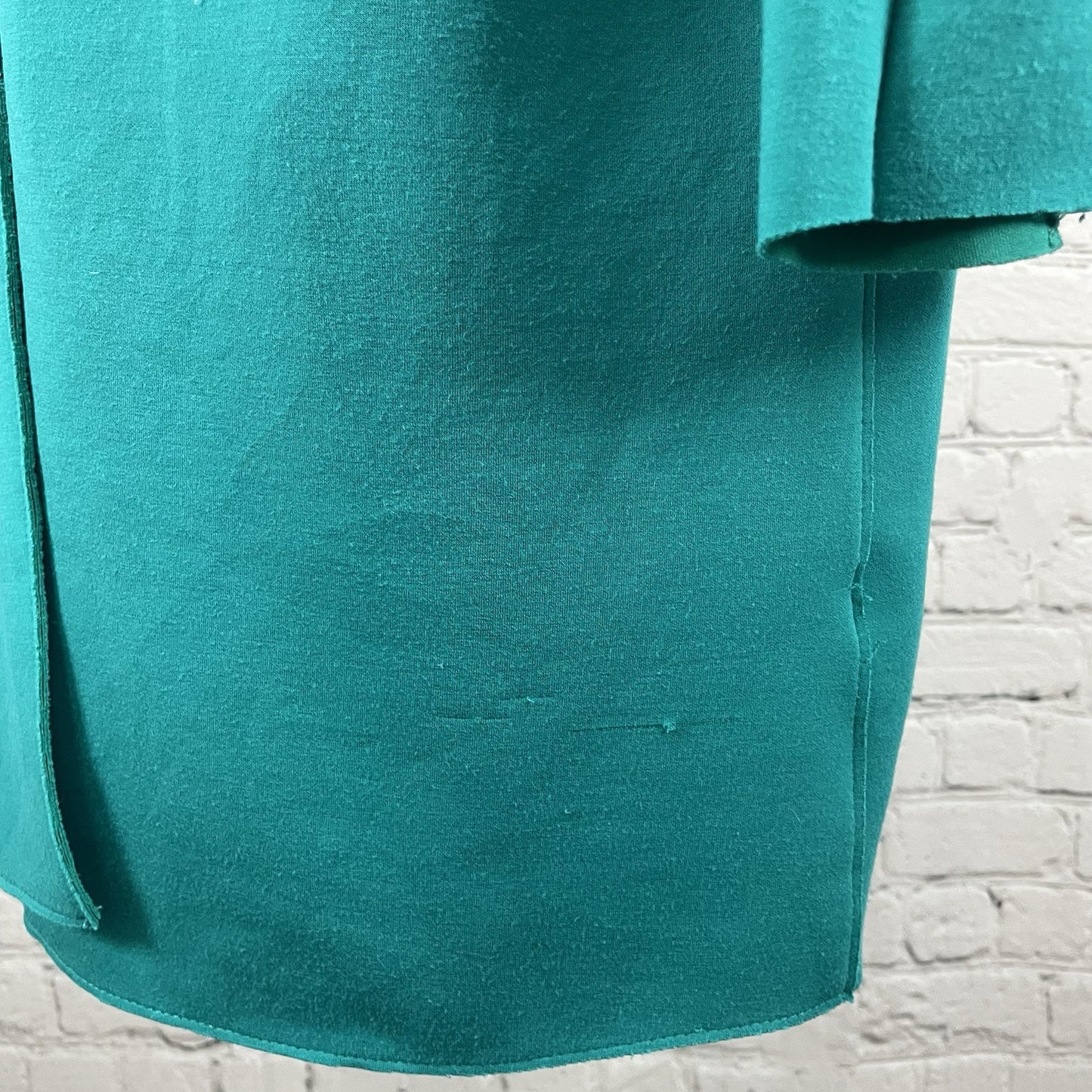 Carolina Belle Green Soft Heavy Snap Collared Knit Jacket Pockets Stretch XL