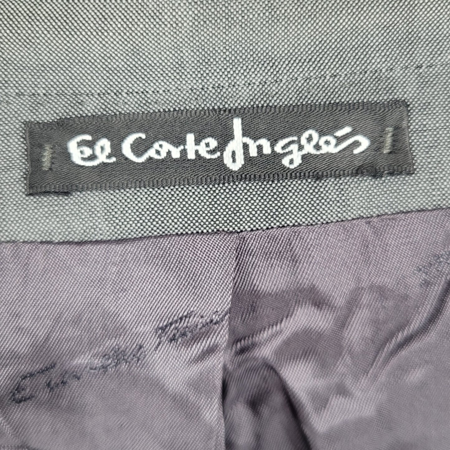 El Corte Ingles Grey Wool Mohair Blend 2 Button Notch Blazer Sport Coat Size 40
