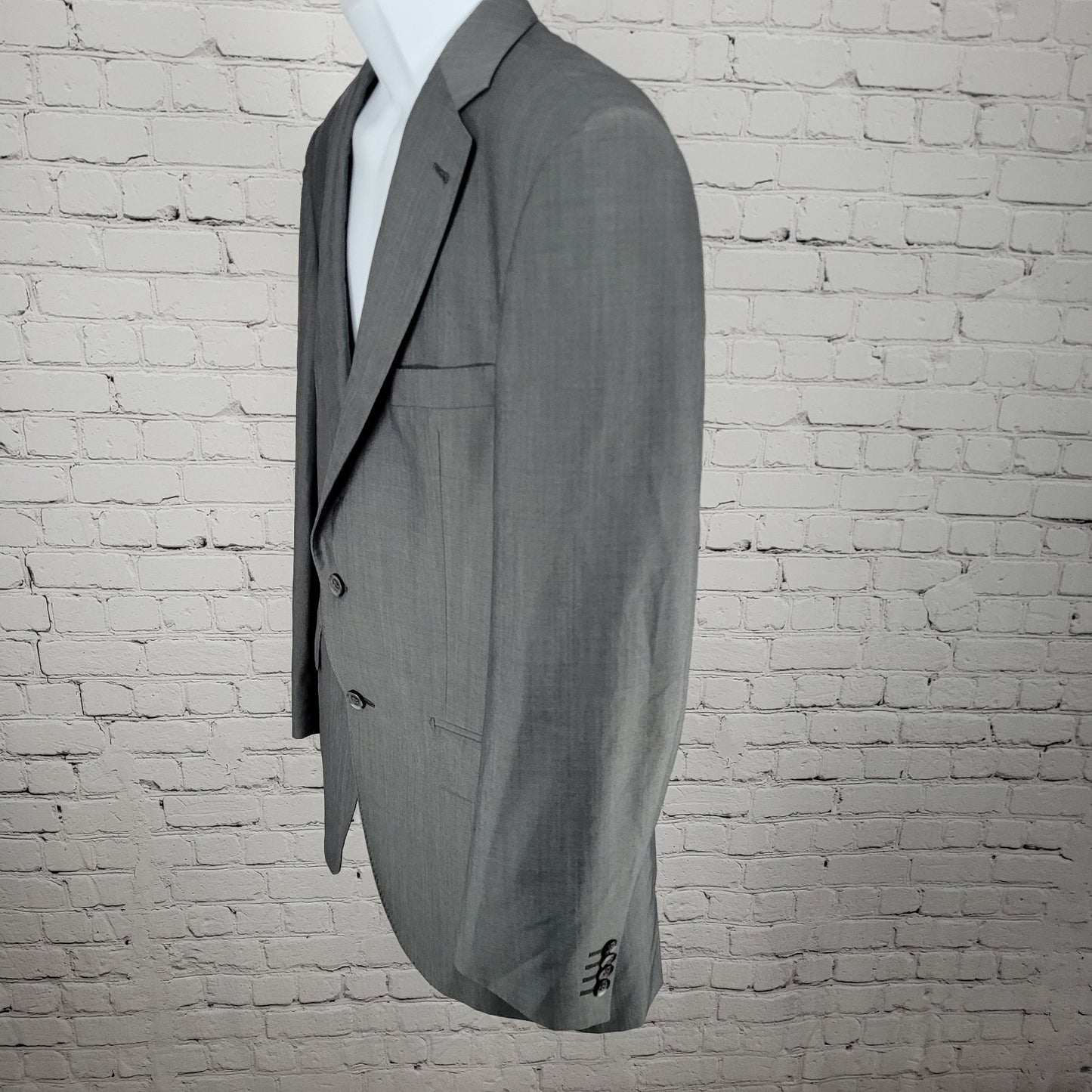El Corte Ingles Grey Wool Mohair Blend 2 Button Notch Blazer Sport Coat Size 40