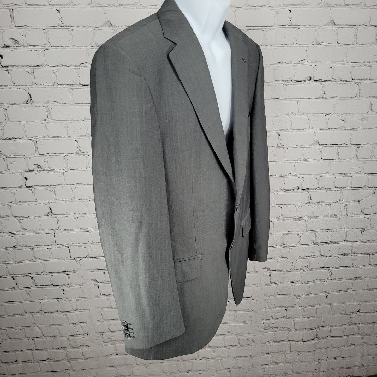 El Corte Ingles Grey Wool Mohair Blend 2 Button Notch Blazer Sport Coat Size 40