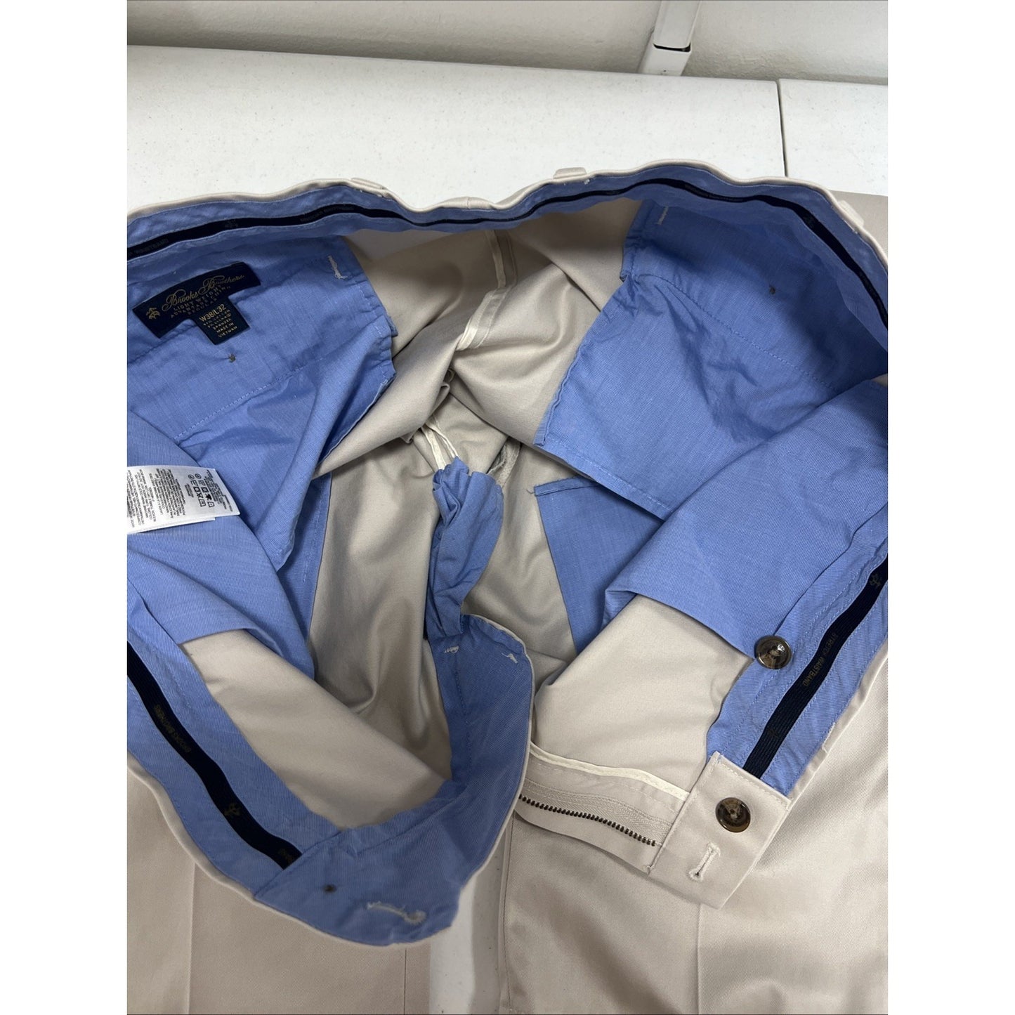 Brooks Brothers Tan Lightweight Advantage Chino Regular Dress Pants 38x32