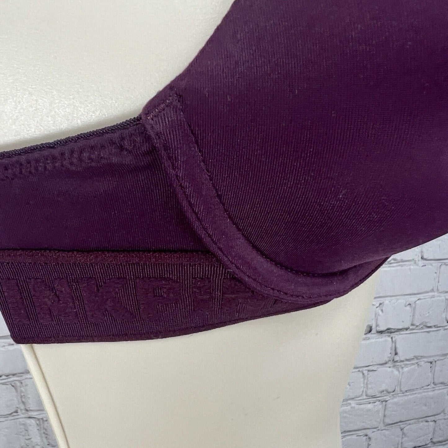 Pink Victoria's Secret Wear Everywhere T-Shirt Lightly Lined Purple Bra 32B