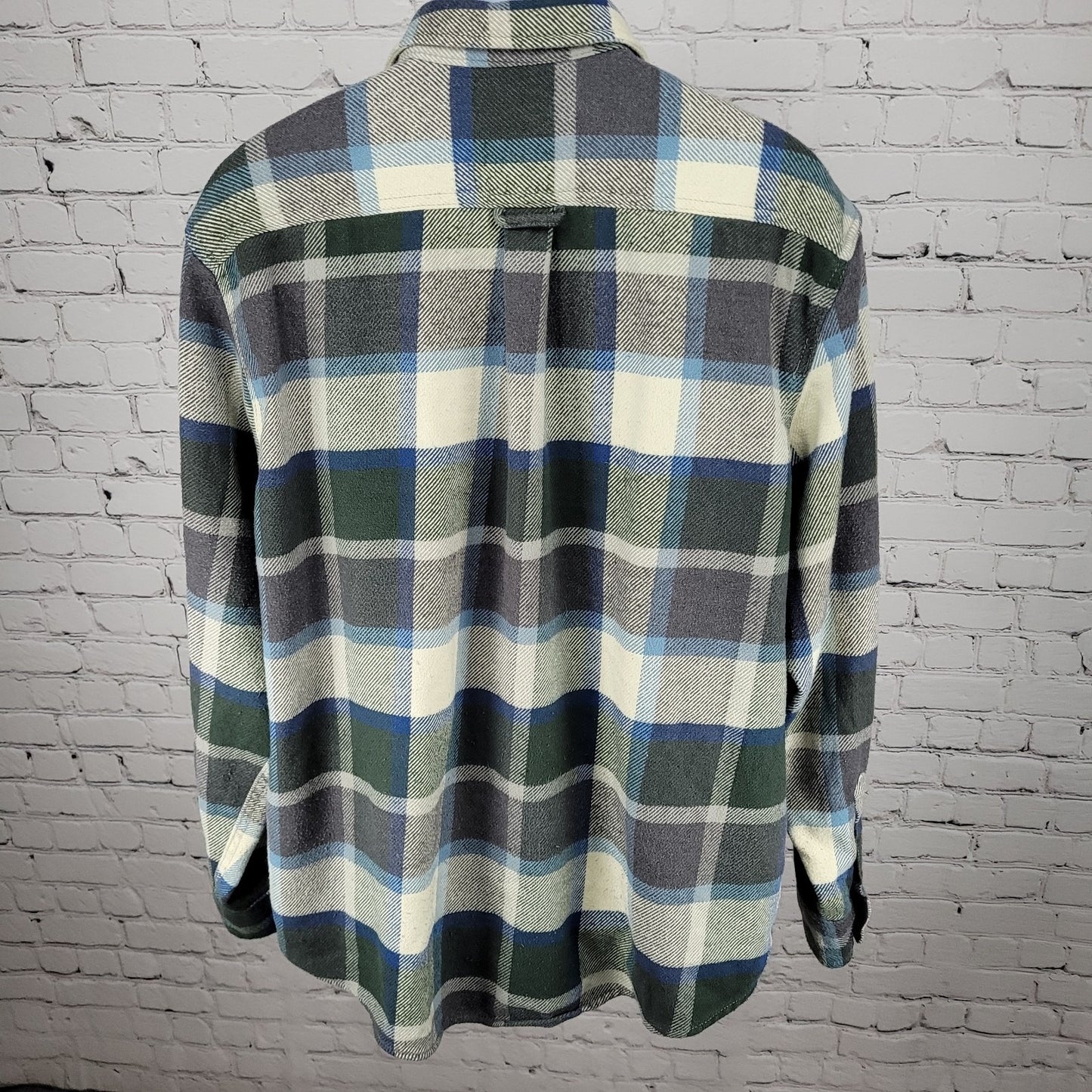 Orvis Multicolor Plaid Flannel Button Up Pockets Long Sleeve Over Shirt Size XXL