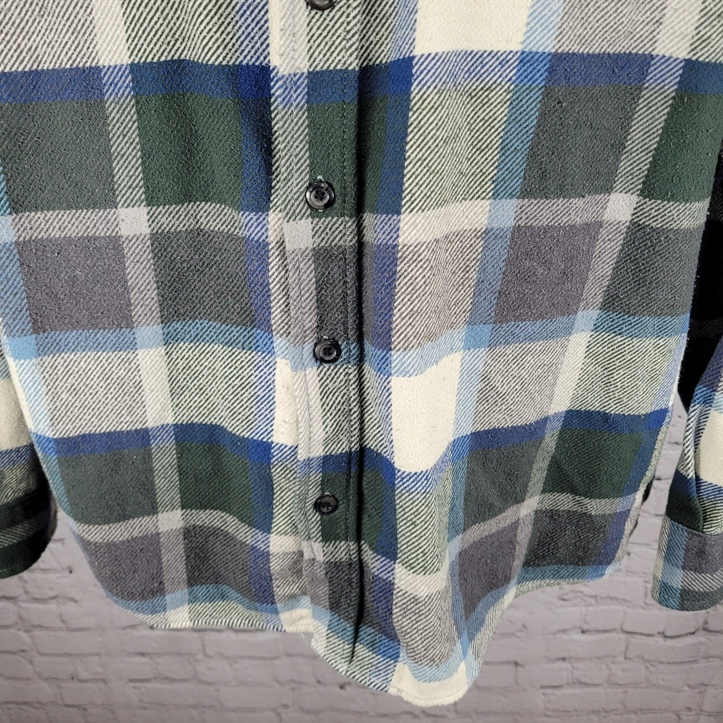 Orvis Multicolor Plaid Flannel Button Up Pockets Long Sleeve Over Shirt Size XXL