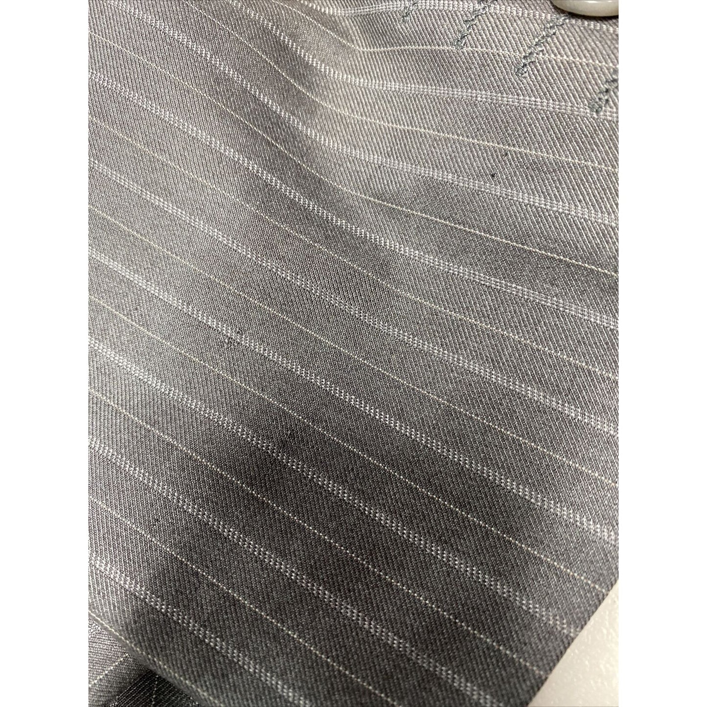 Angelo Rossi Gray Striped Hand Tailored 3 Button Jacket Blazer 44L