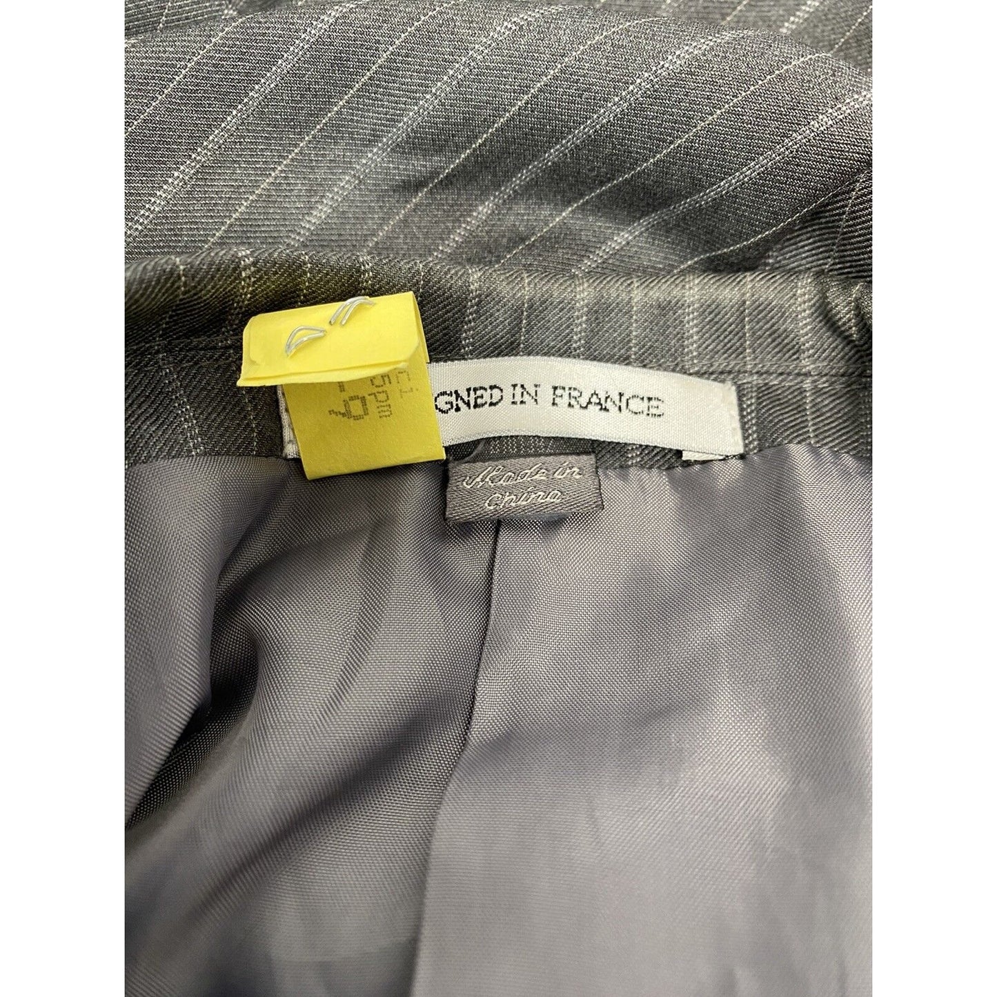 Angelo Rossi Gray Striped Hand Tailored 3 Button Jacket Blazer 44L