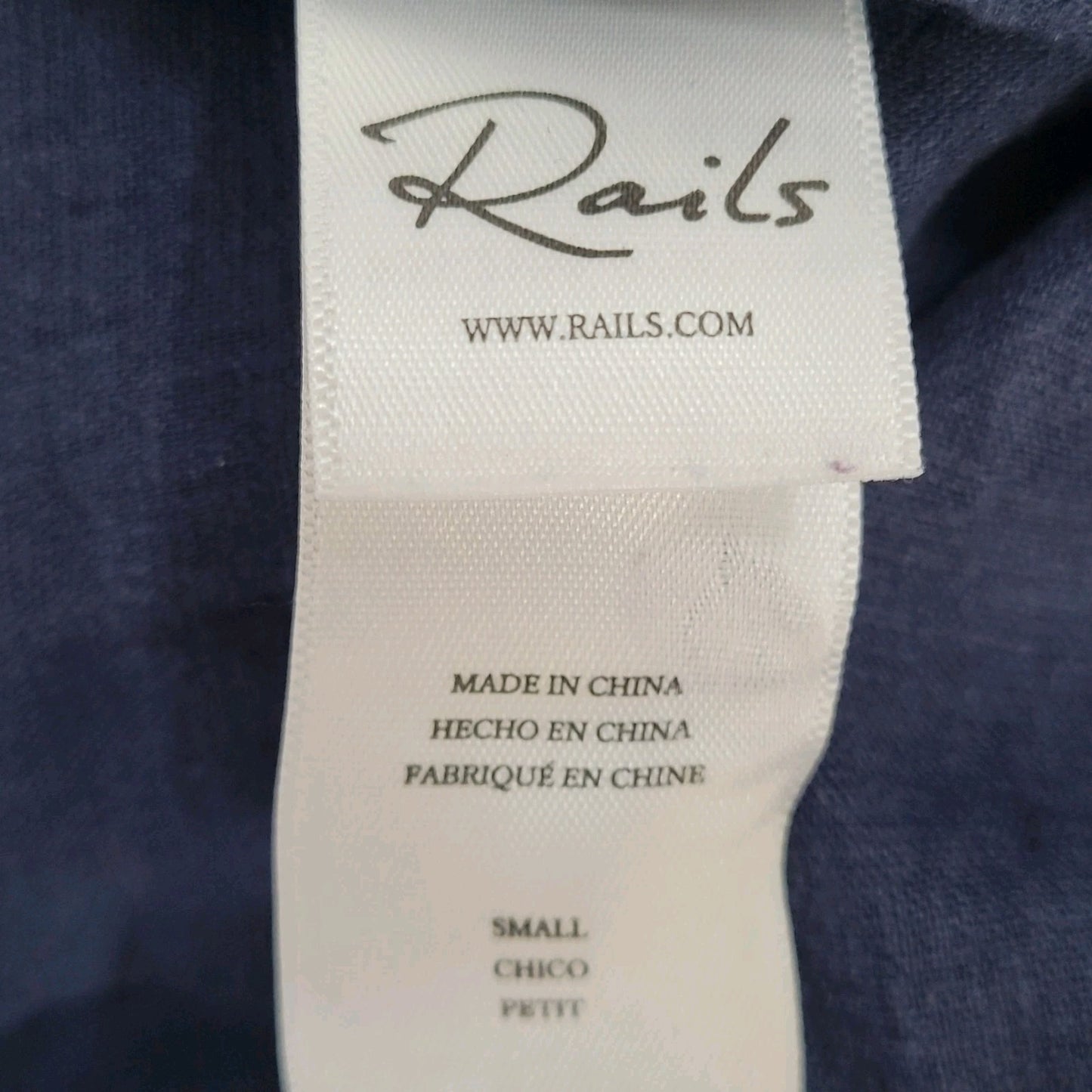 Rails Wishbone Blues Linen Blend Drawstring Shorts Size Small S (31x6)