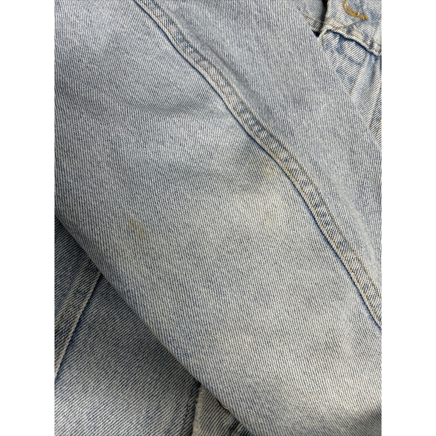 VTG 80’s Lee Riders Light Wash Blue Denim Button Up Jean Jacket USA Men’s L